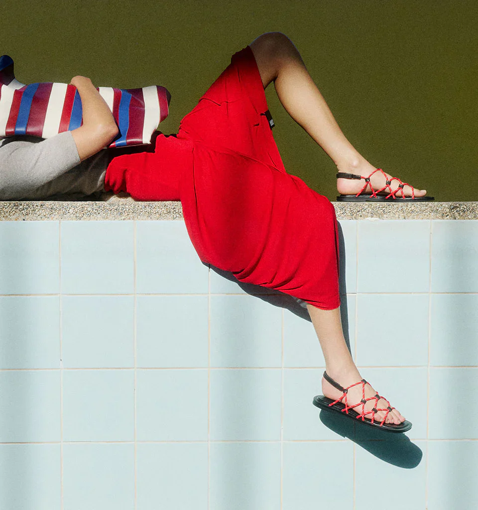 Alias Mae Elsa Rope Sandal in Red - Image 6
