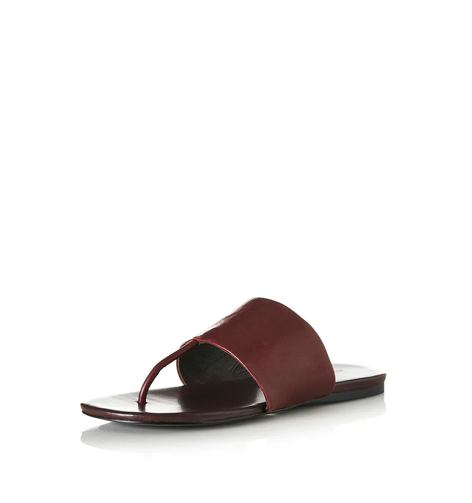 Alias Mae Heanie Leather Slide in Burgandy Leather - Image 3