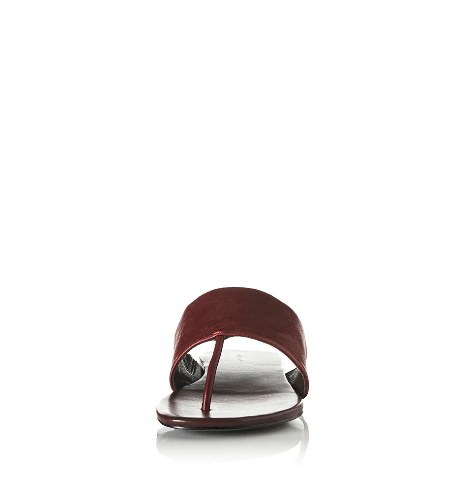 Alias Mae Heanie Leather Slide in Burgandy Leather - Image 5