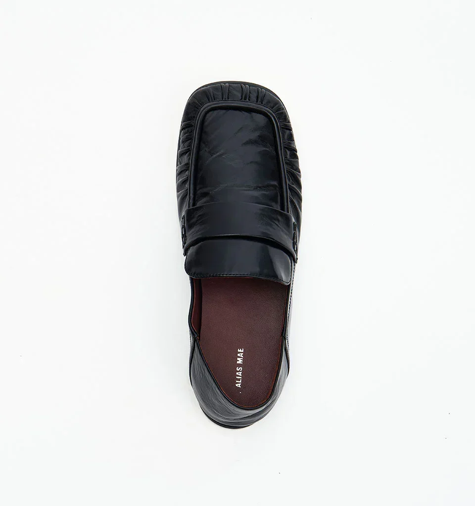 Alias Mae Kruz Loafer Black Oily Crinkle Leather - Image 3