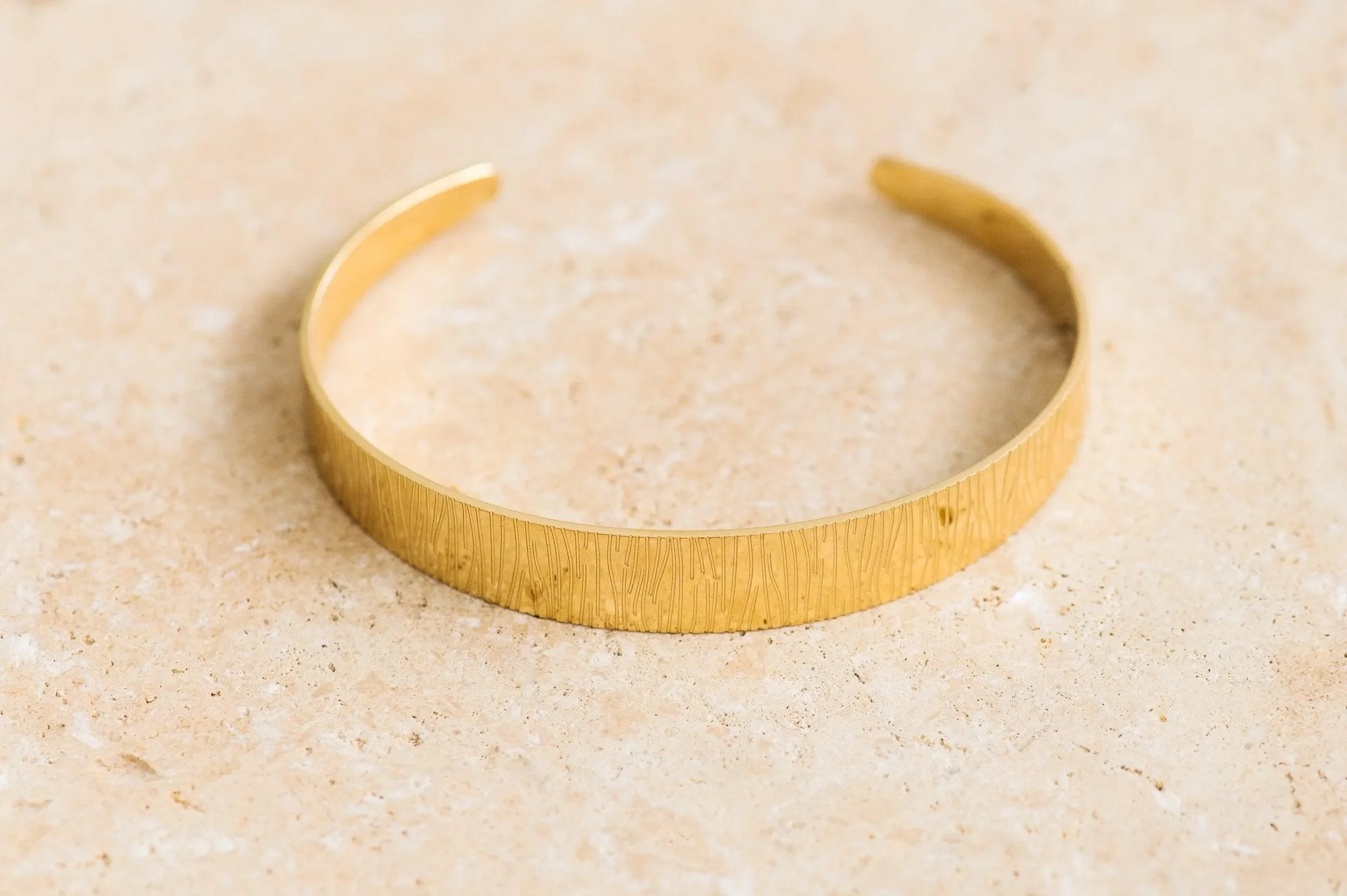 Indigo and Wolfe Azalea 18kt Yellow Gold Plated Cuff Bracelet