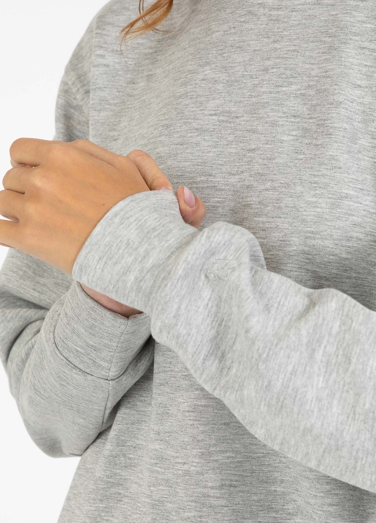 CC Heart Billie Sweat Dress in Light Grey Melange - Image 6