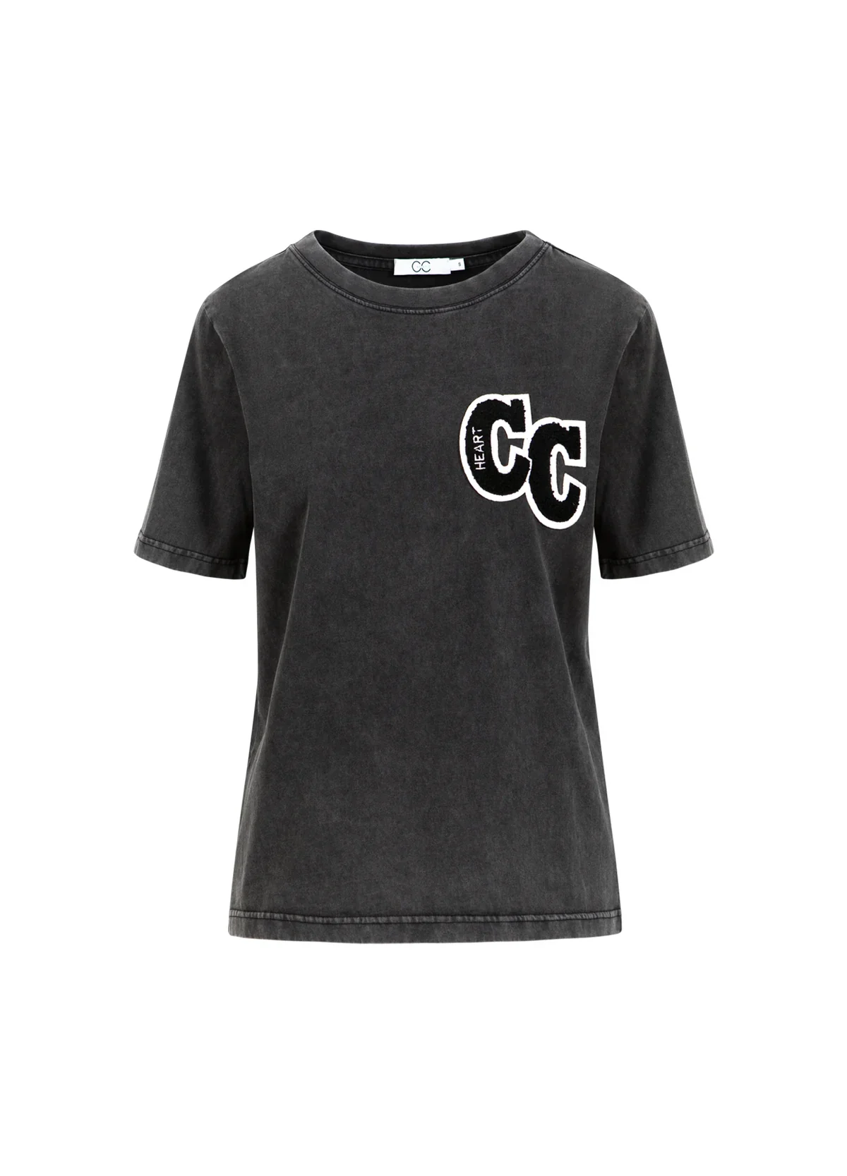 CC Heart College Tee Washed Grey - Image 5