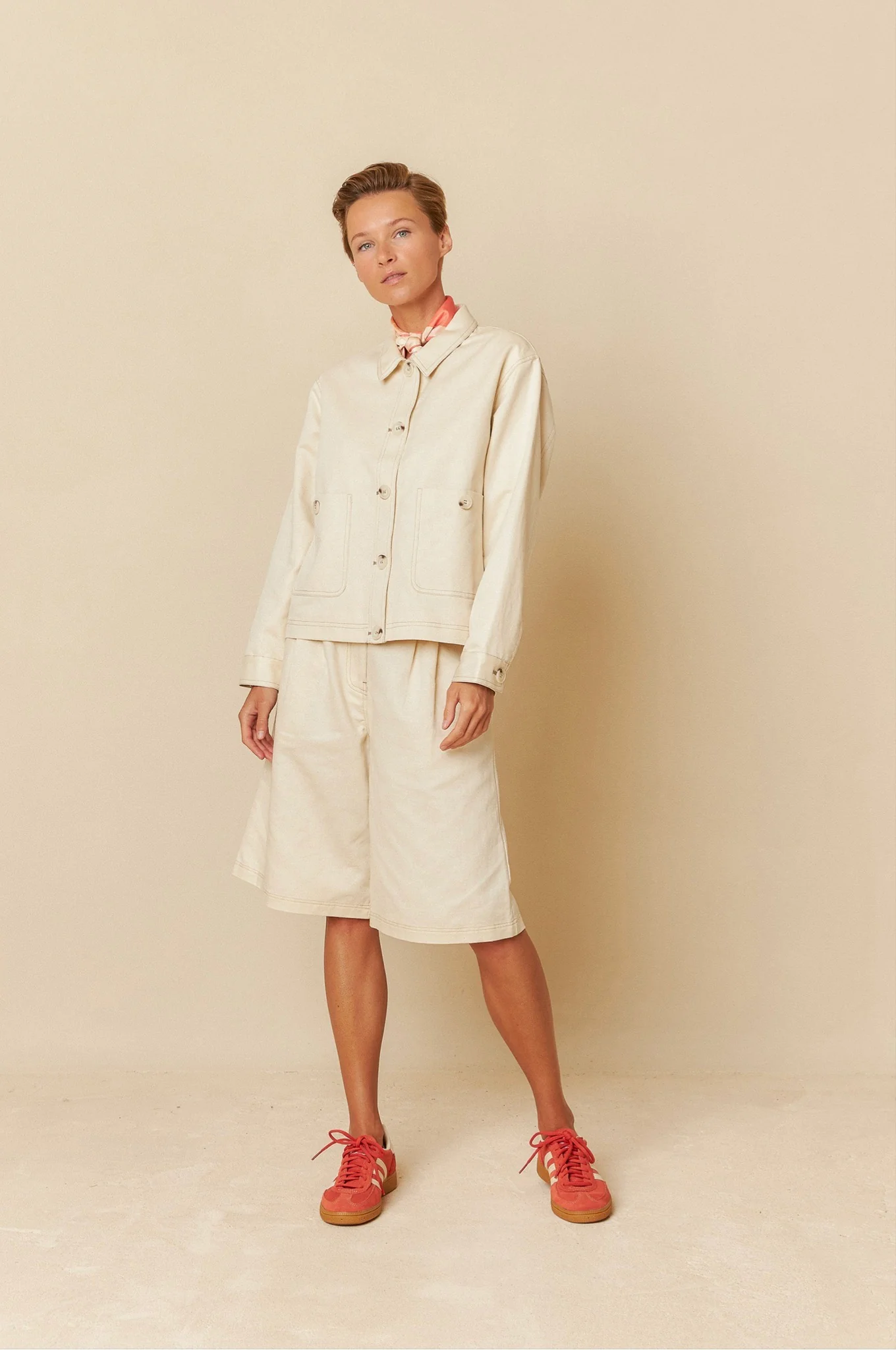 Indi and Cold Contrast Stitch Bermuda Shorts - Image 5