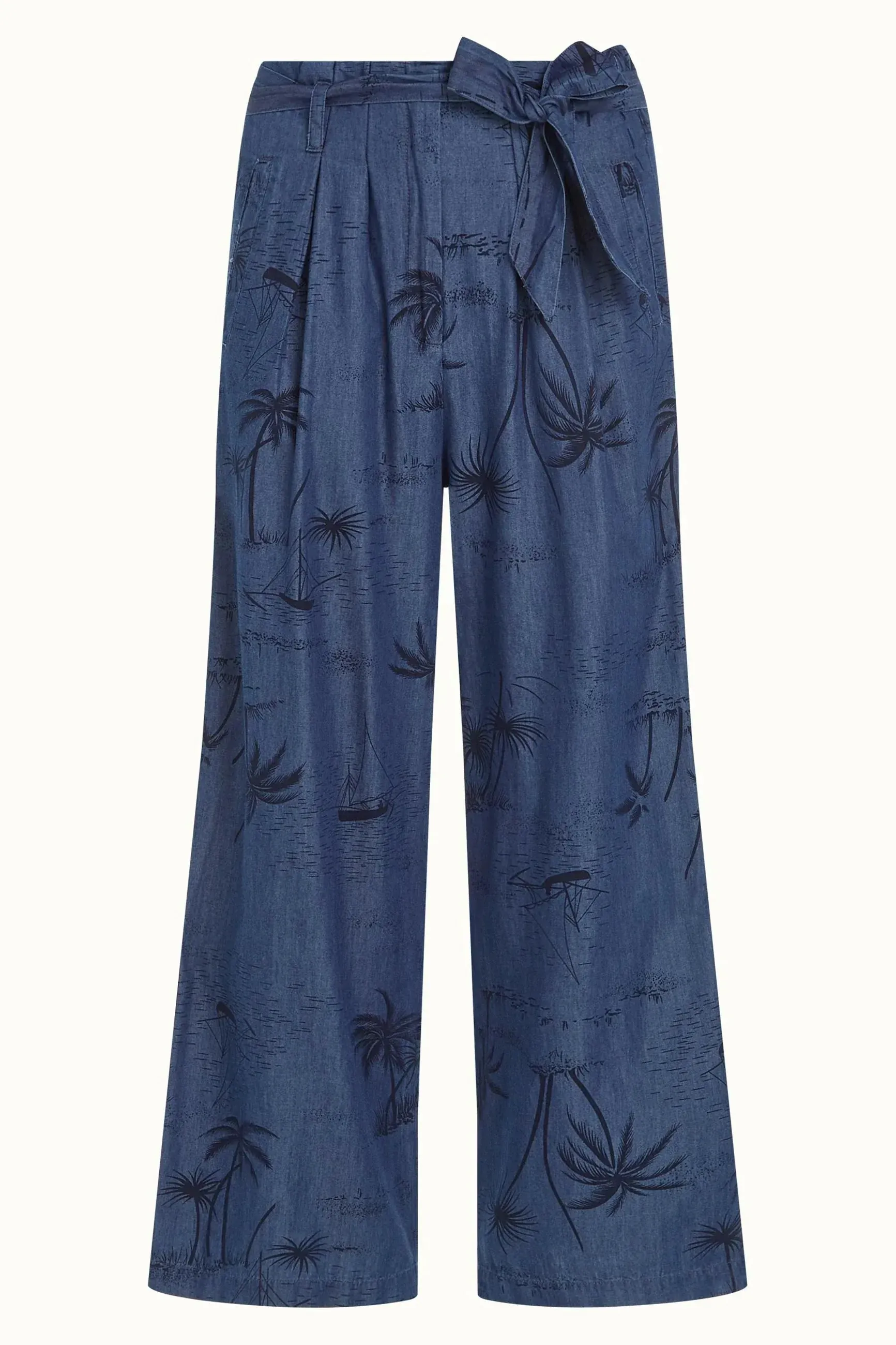 King Louie Neva Cropped Pants Daytrip in Denim Blue - Image 4