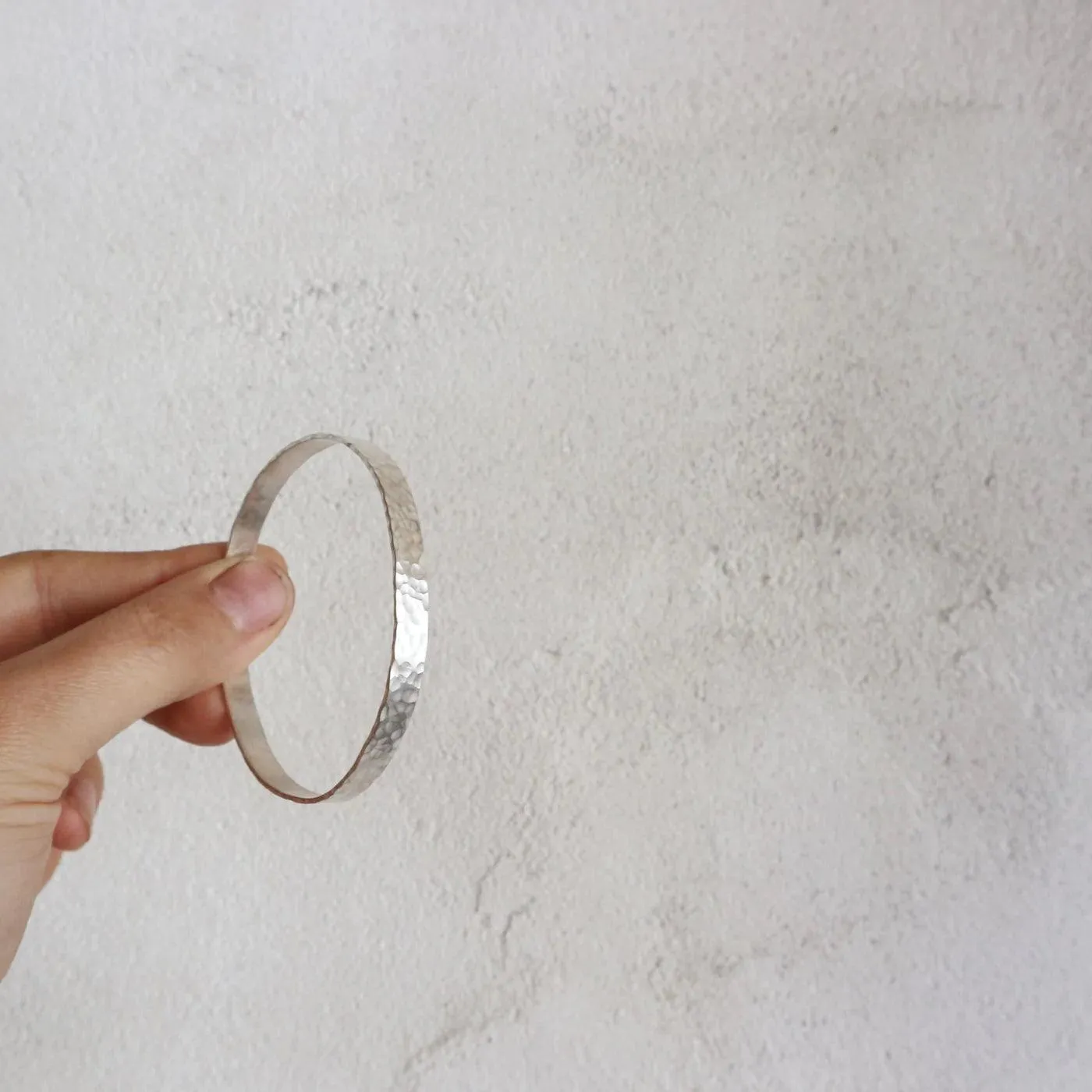 Argent Silversmith Dapped Bangle in 925 Recycled Sterling Silver - Image 2