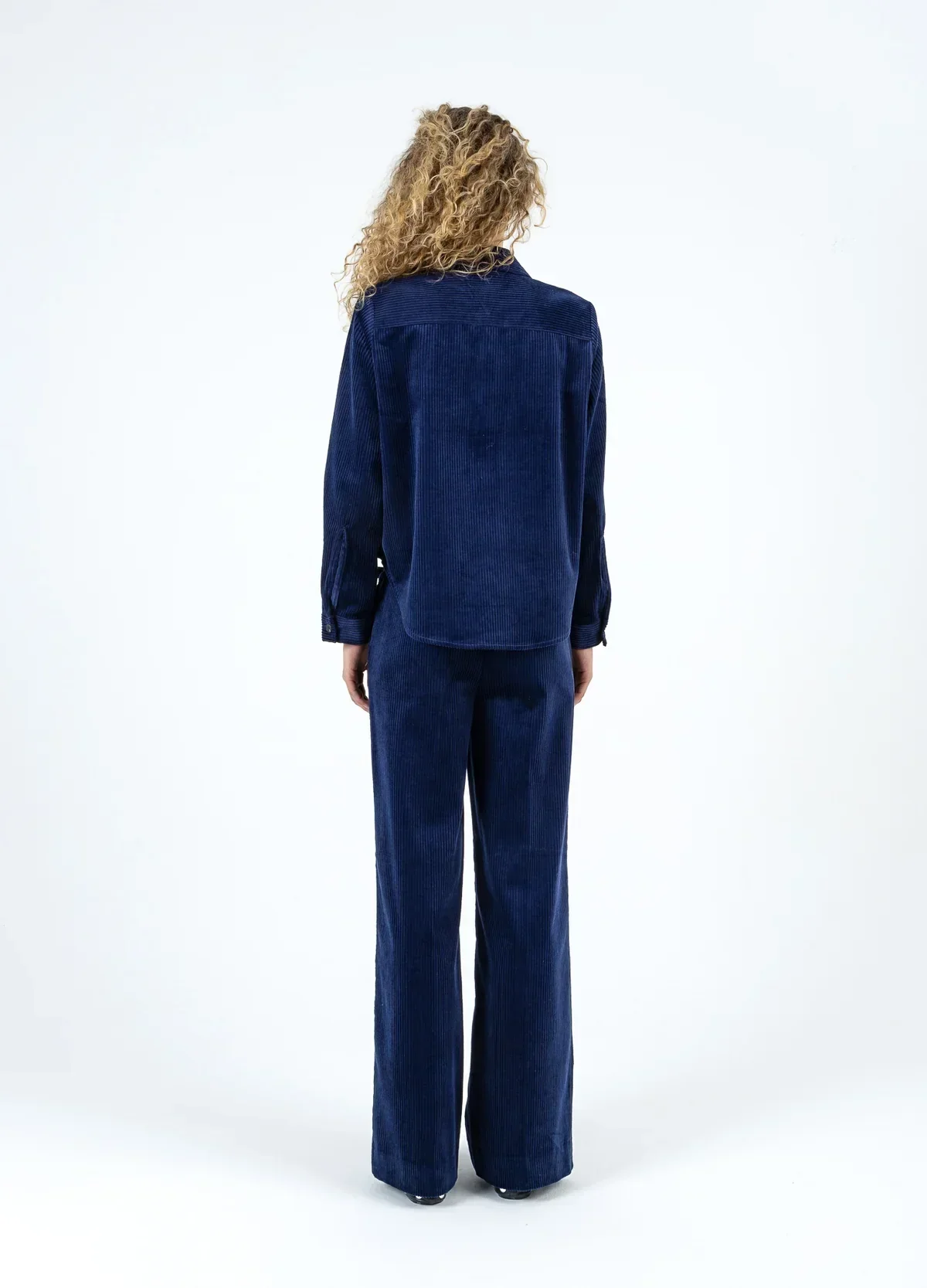 Coster Corduroy Shirt Eclipse Blue - Image 3