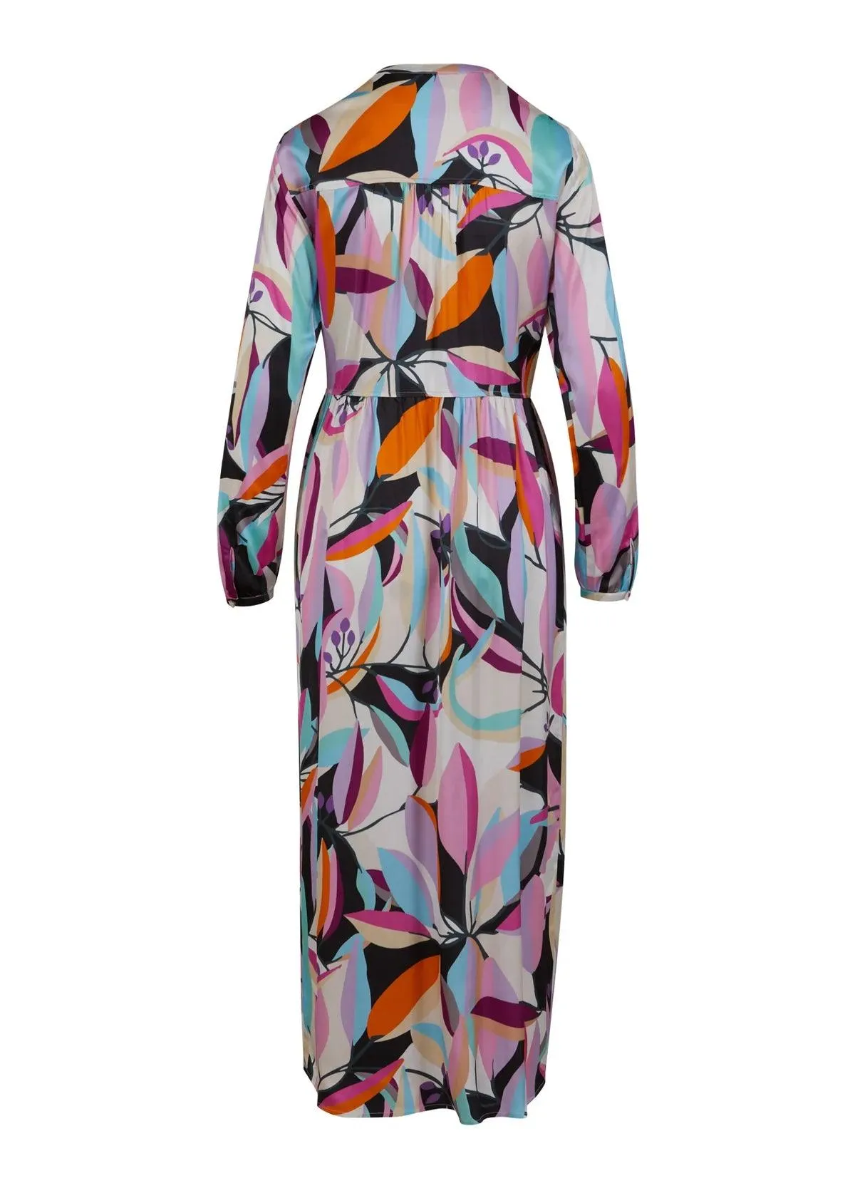 Coster Dress in Multi Leaf Print - Image 3