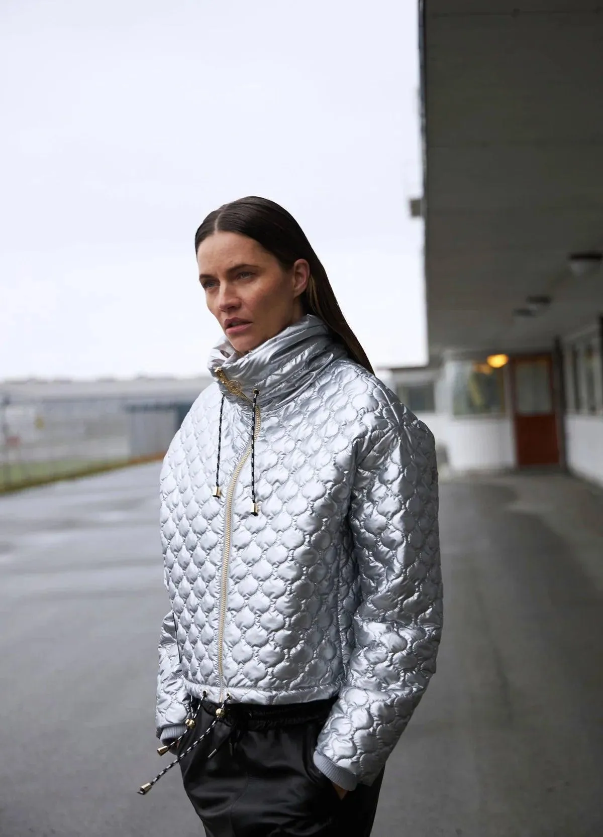 COSTER Quilted Jacket in Silver - Image 9