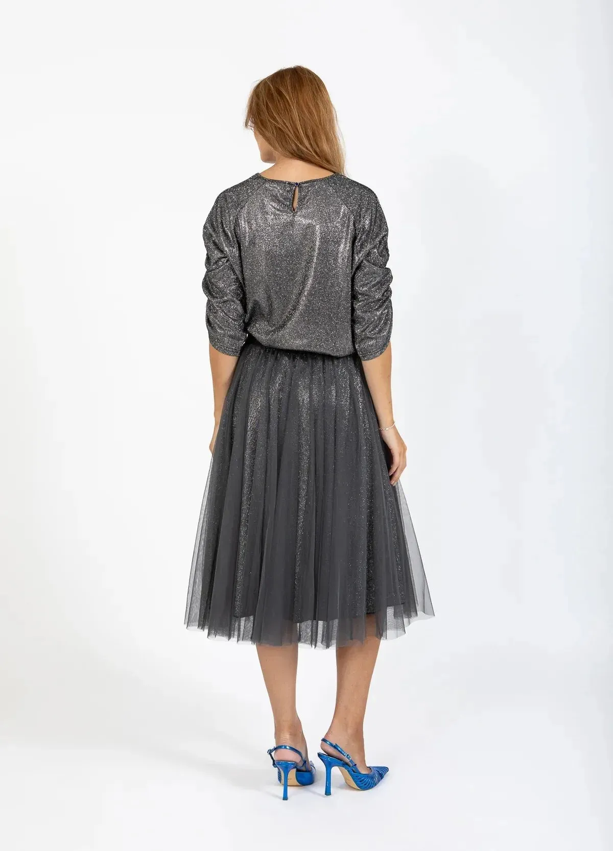 COSTER Skirt with Plisse and Glitter - Image 4