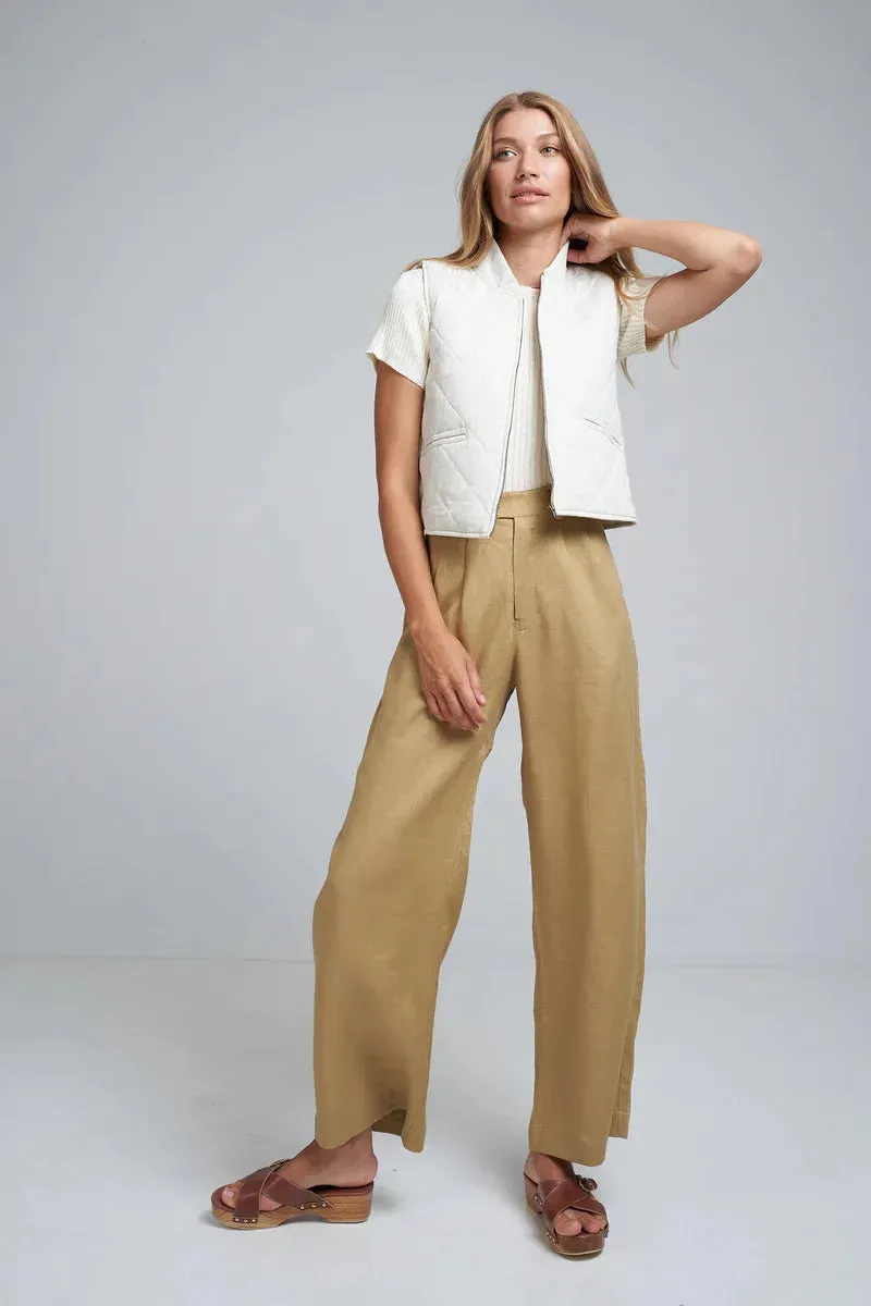 Lilya Day Linen Pant in Mustard