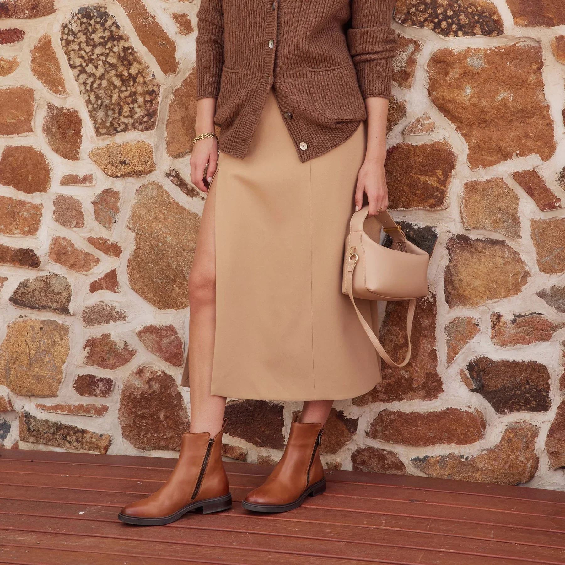 EOS Blaine Ankle Boot in Brandy - Image 7
