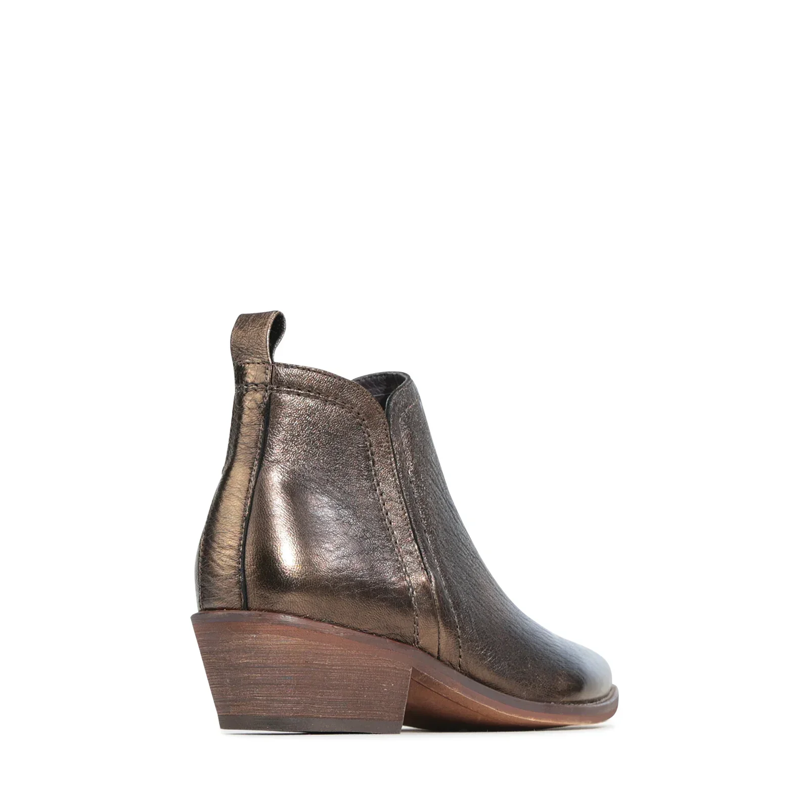 EOS Zenn Ankle Boot in Burnt Gold Metallic Leather - Image 3