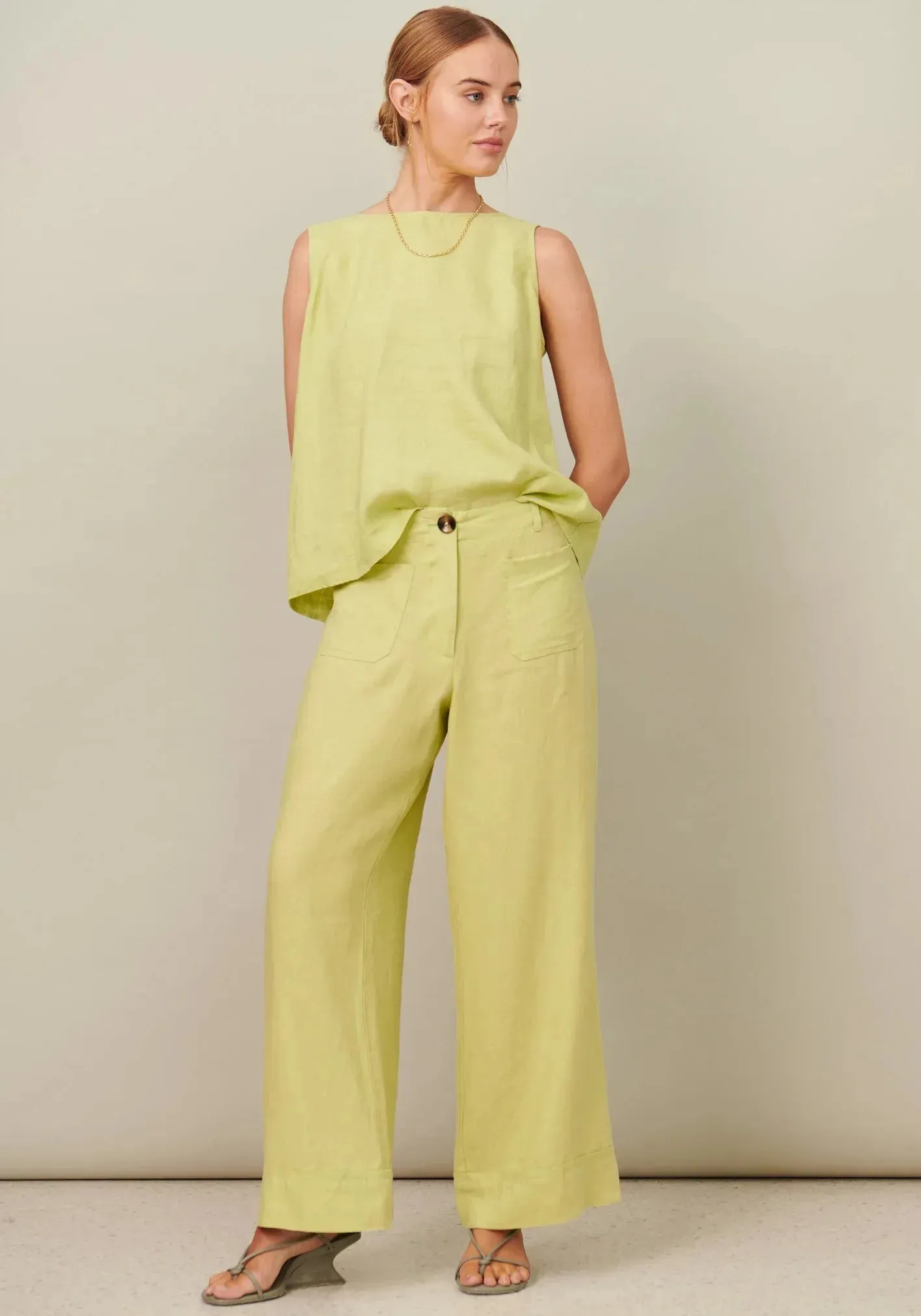 POL Clothing Gia Pant in Pistachio - Image 6