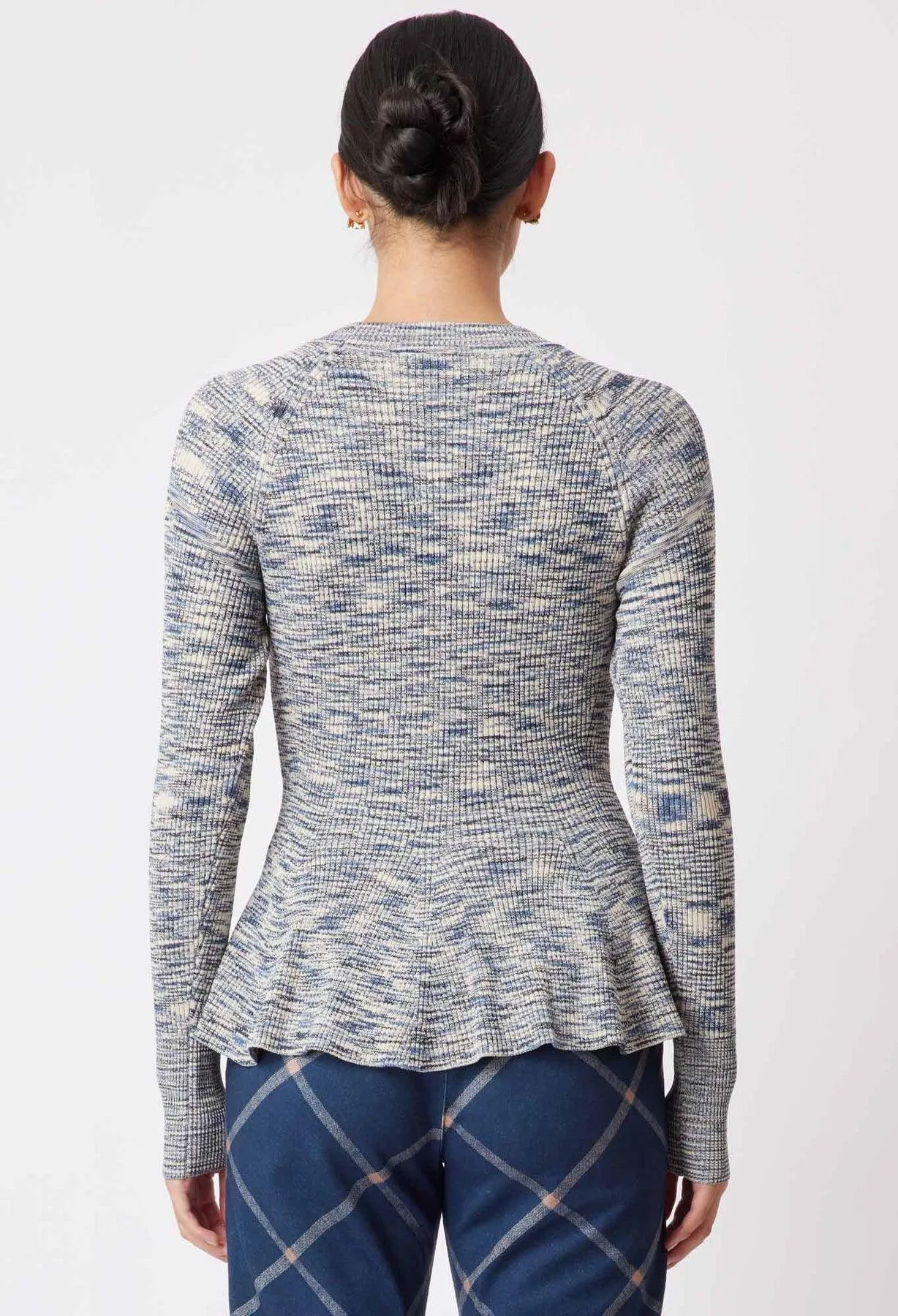 OnceWas Harmony Viscose Knit Top in Navy Pampas - Image 5