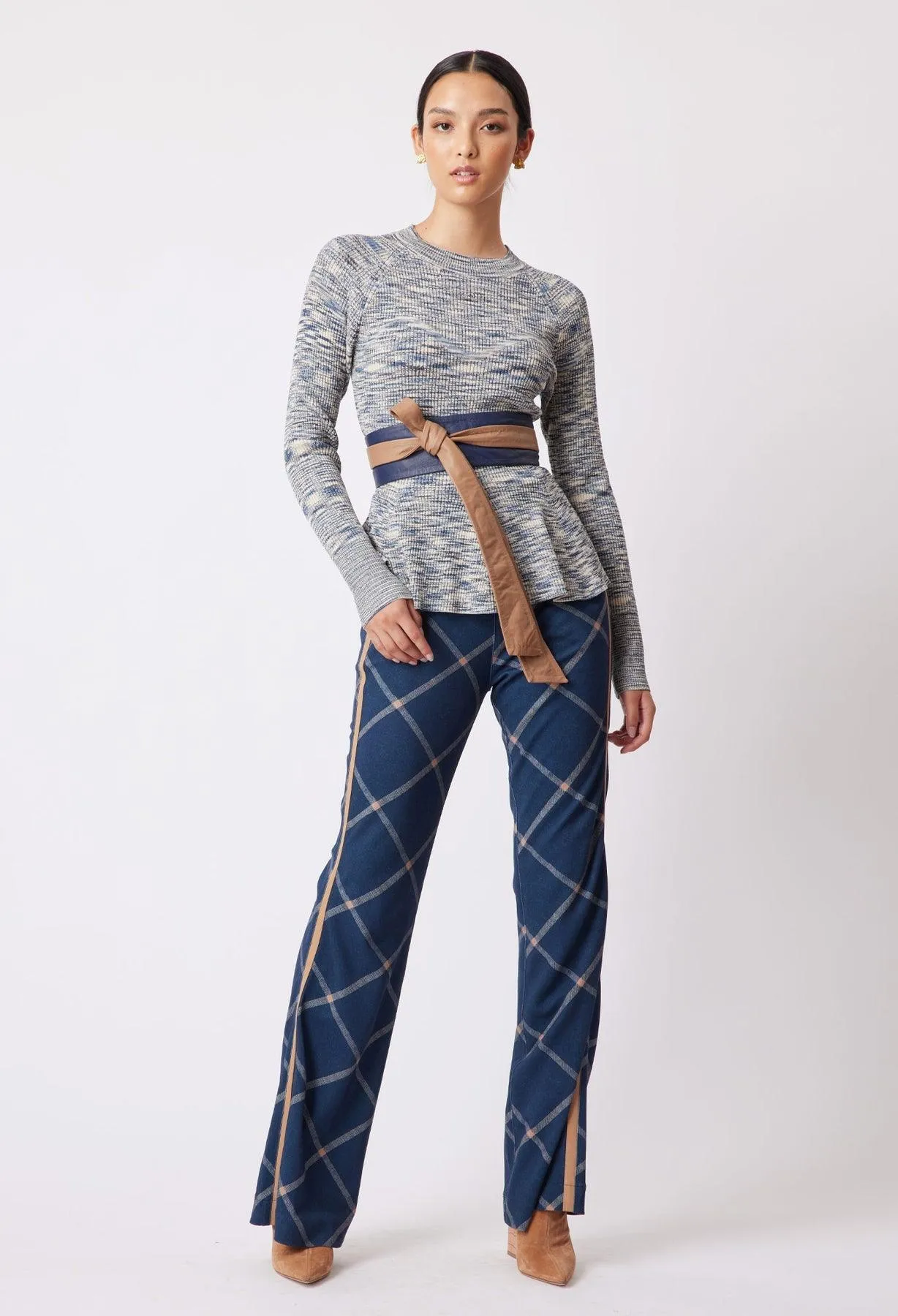 OnceWas Harmony Viscose Knit Top in Navy Pampas - Image 7