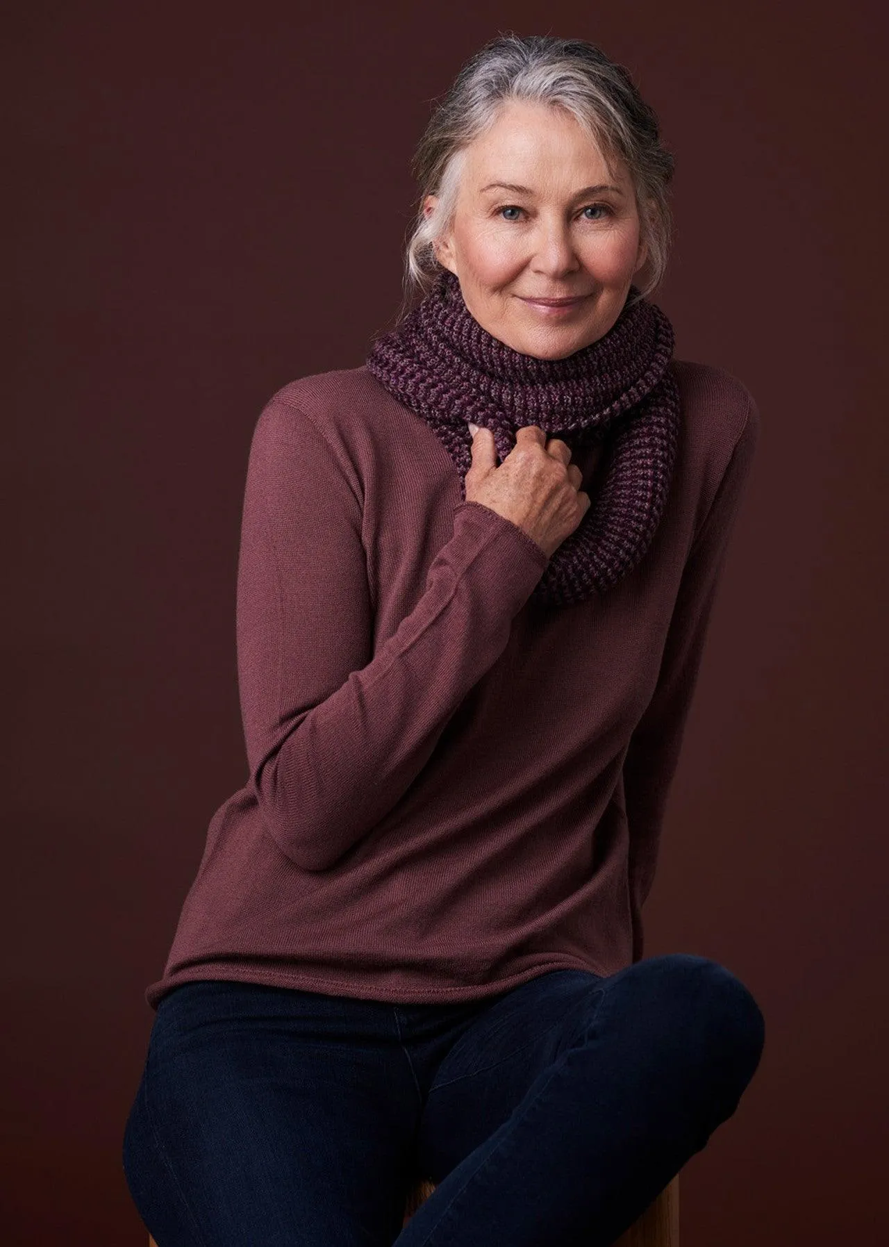 Uimi Hattie Two Tone Infinity Scarf