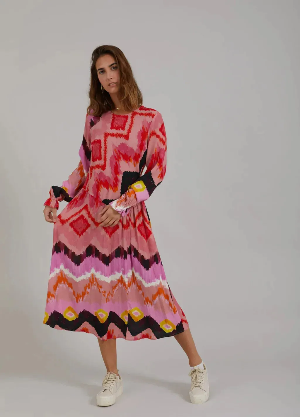 Coster Ikat Print Dress