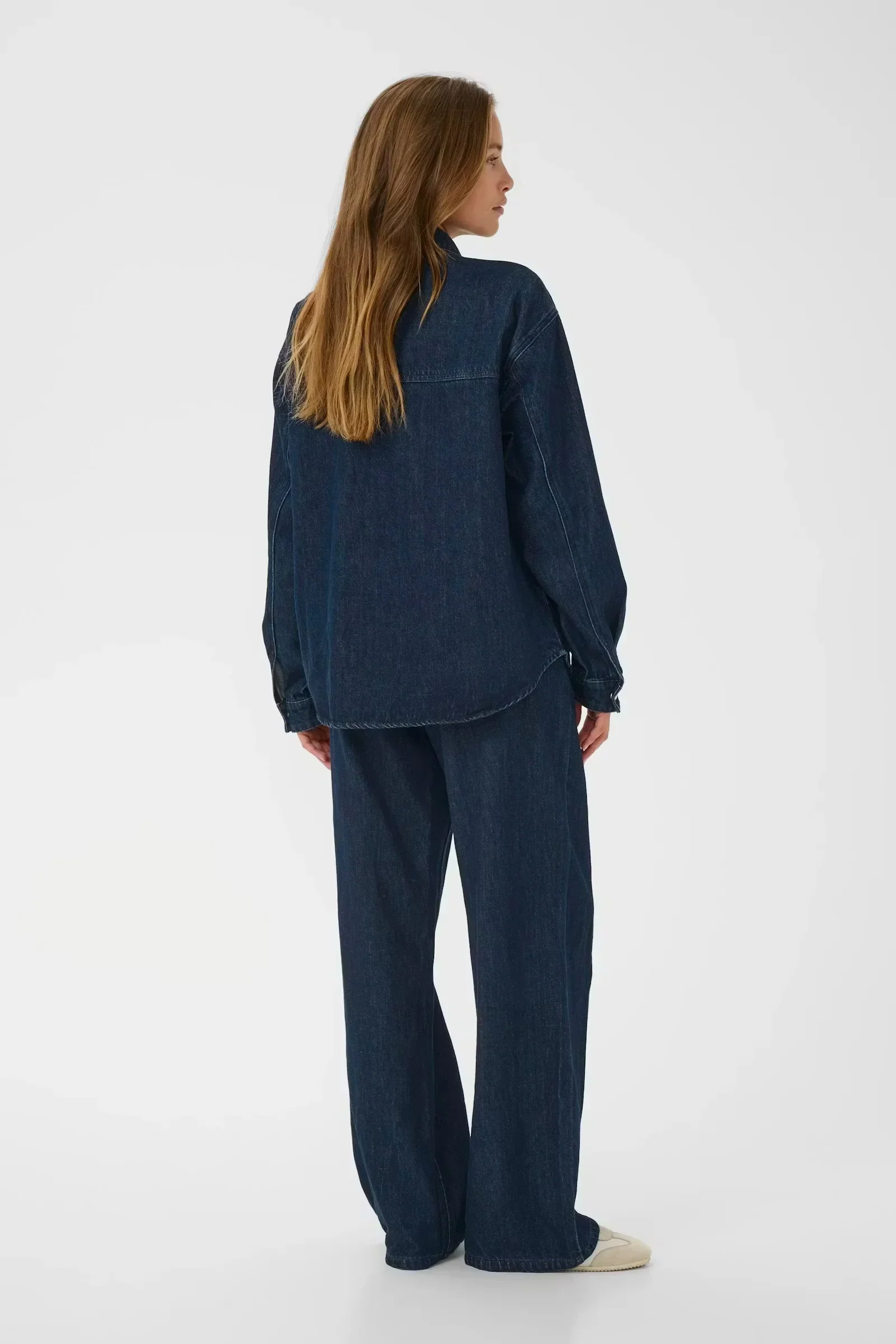 Kaffe KAeloise Denim Overshirt Dark Blue Denim - Image 4