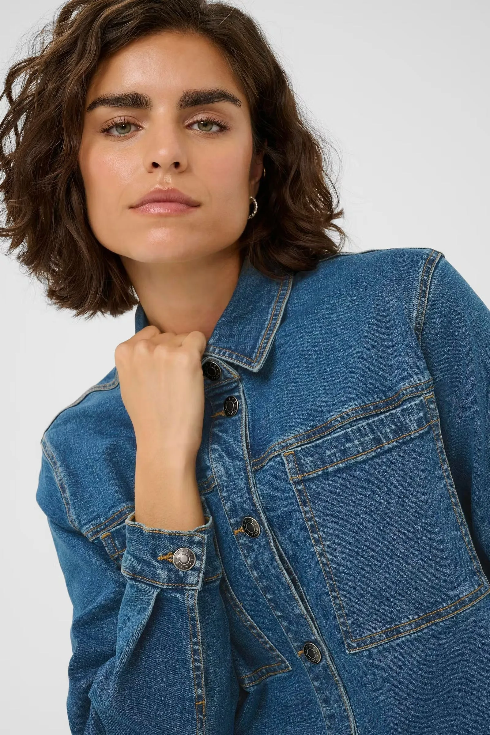 Kaffe KAlena Denim Shirt Medium Denim Blue - Image 4