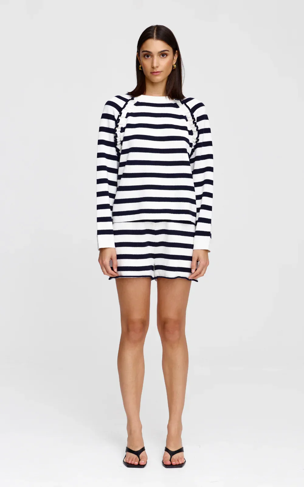 Kinney Chloe Jumper Frenchie White/Navy Stripe - Image 3