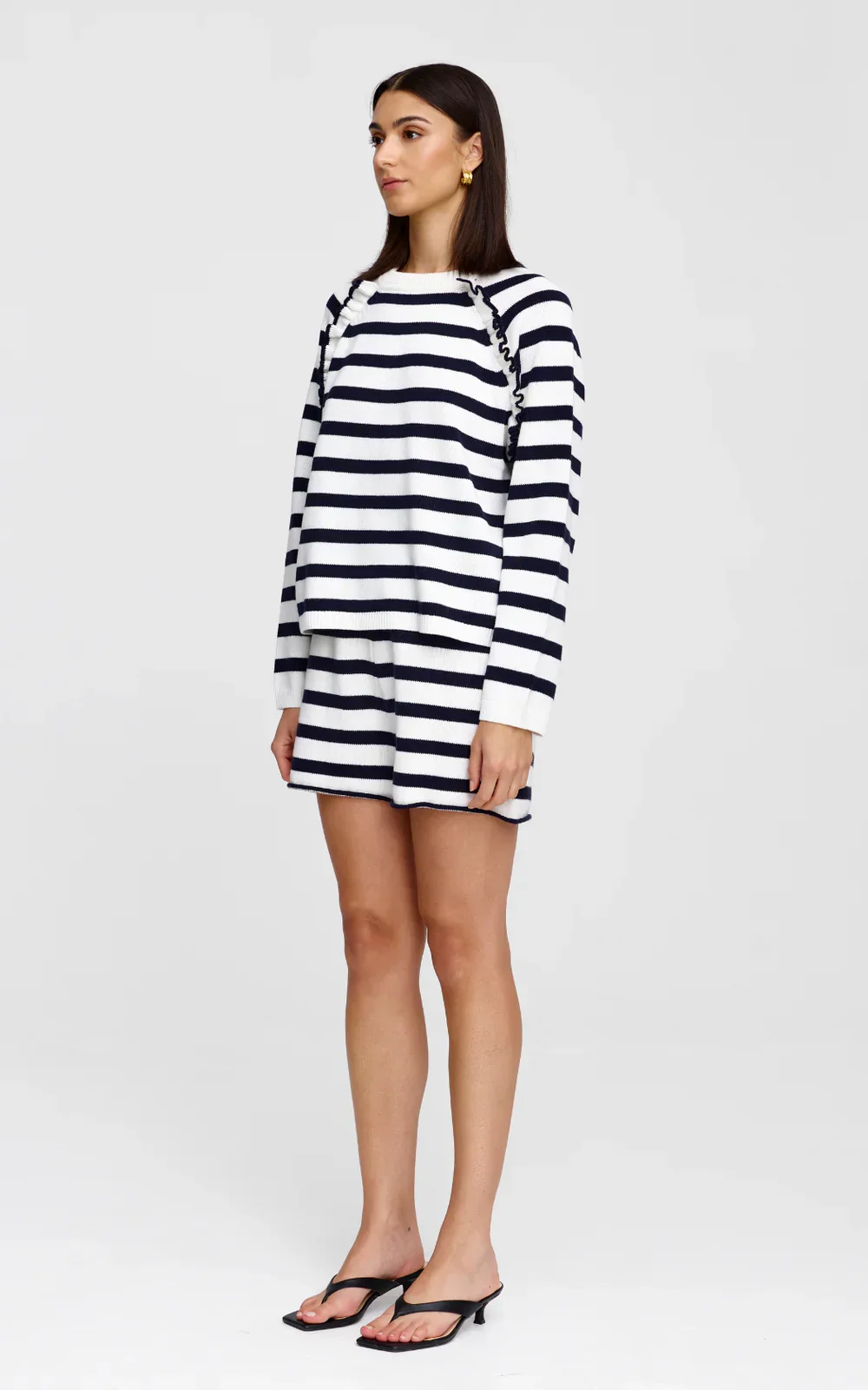 Kinney Chloe Jumper Frenchie White/Navy Stripe - Image 5