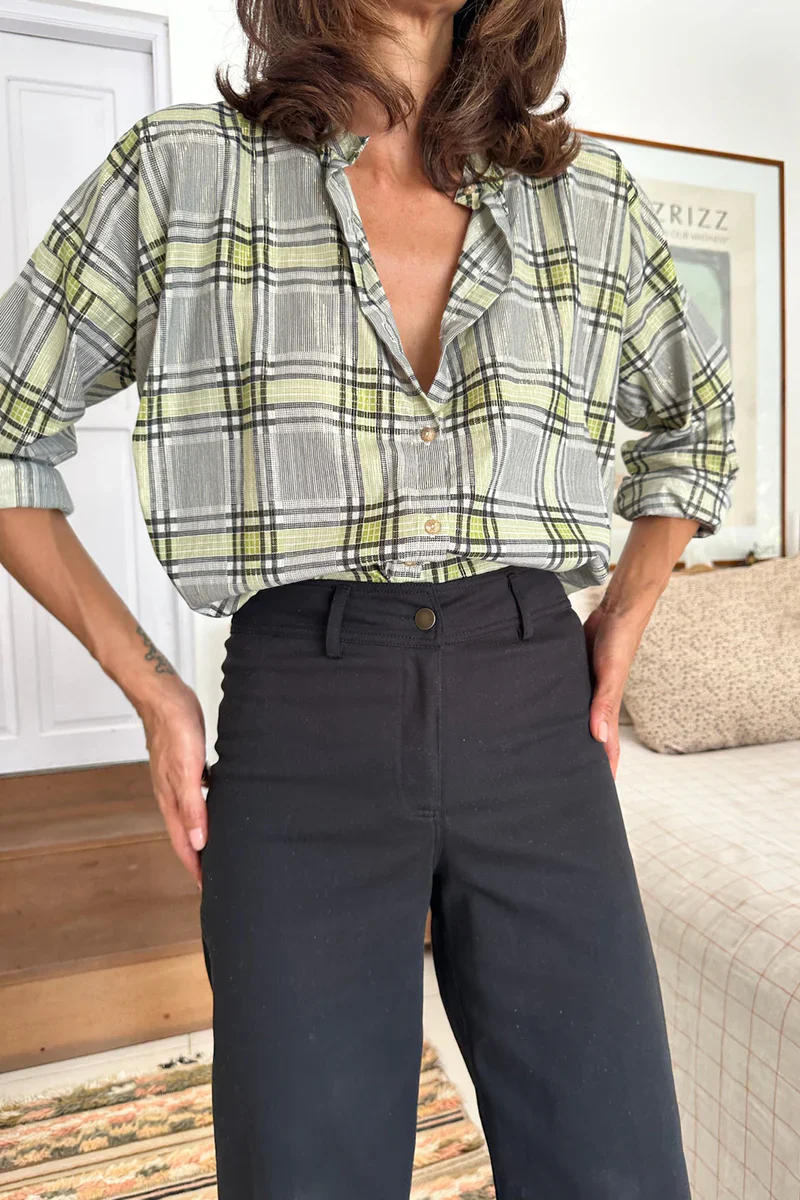 Lilya Ginger Check Shirt in Stratford Check - Image 3