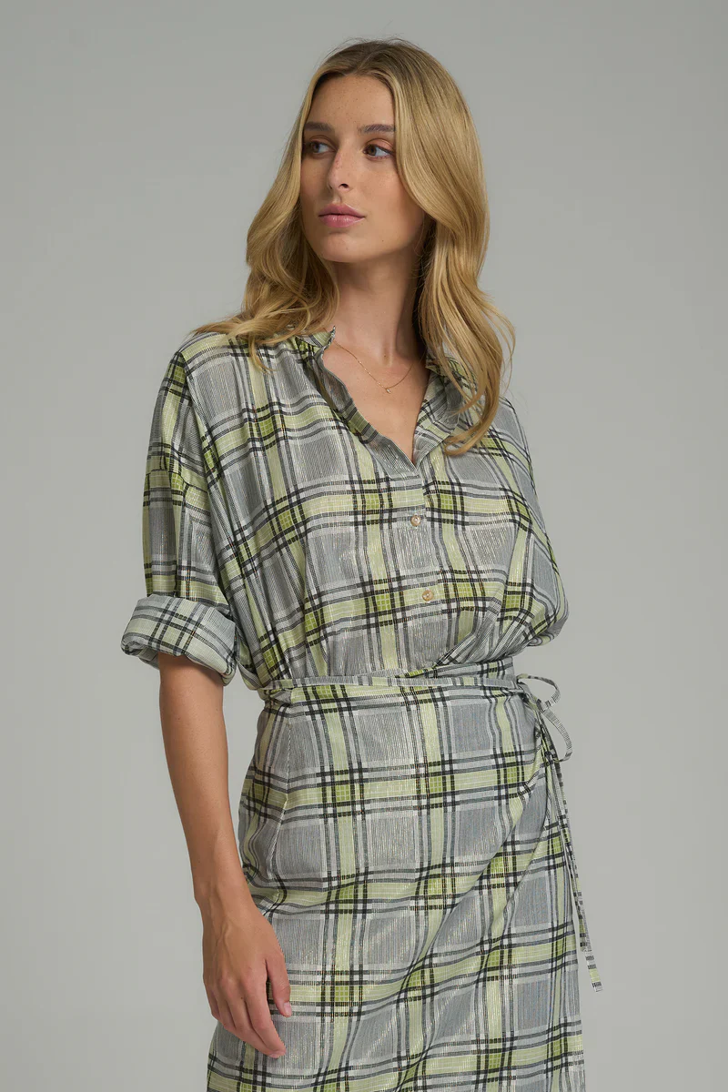 Lilya Ginger Check Shirt in Stratford Check - Image 5