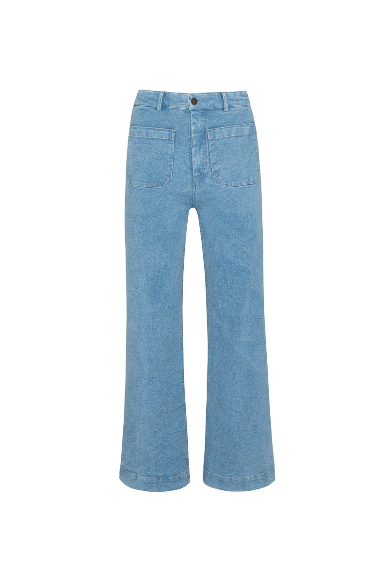 Lilya Molly Denim Pant in Pale Blue - Image 10