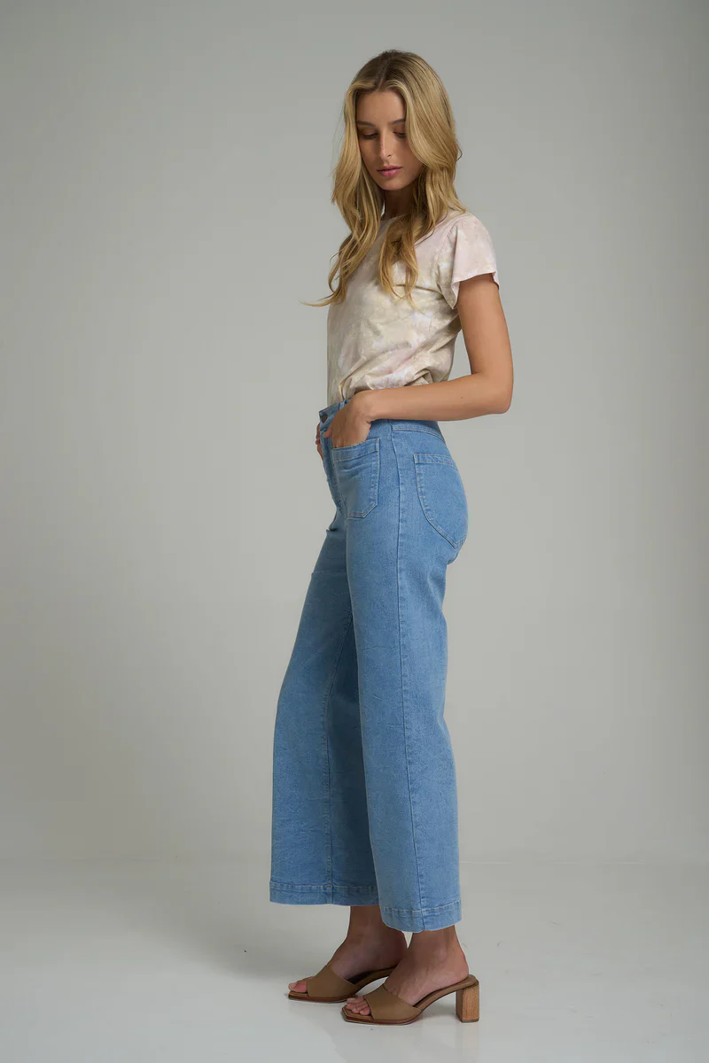 Lilya Molly Denim Pant in Pale Blue - Image 8