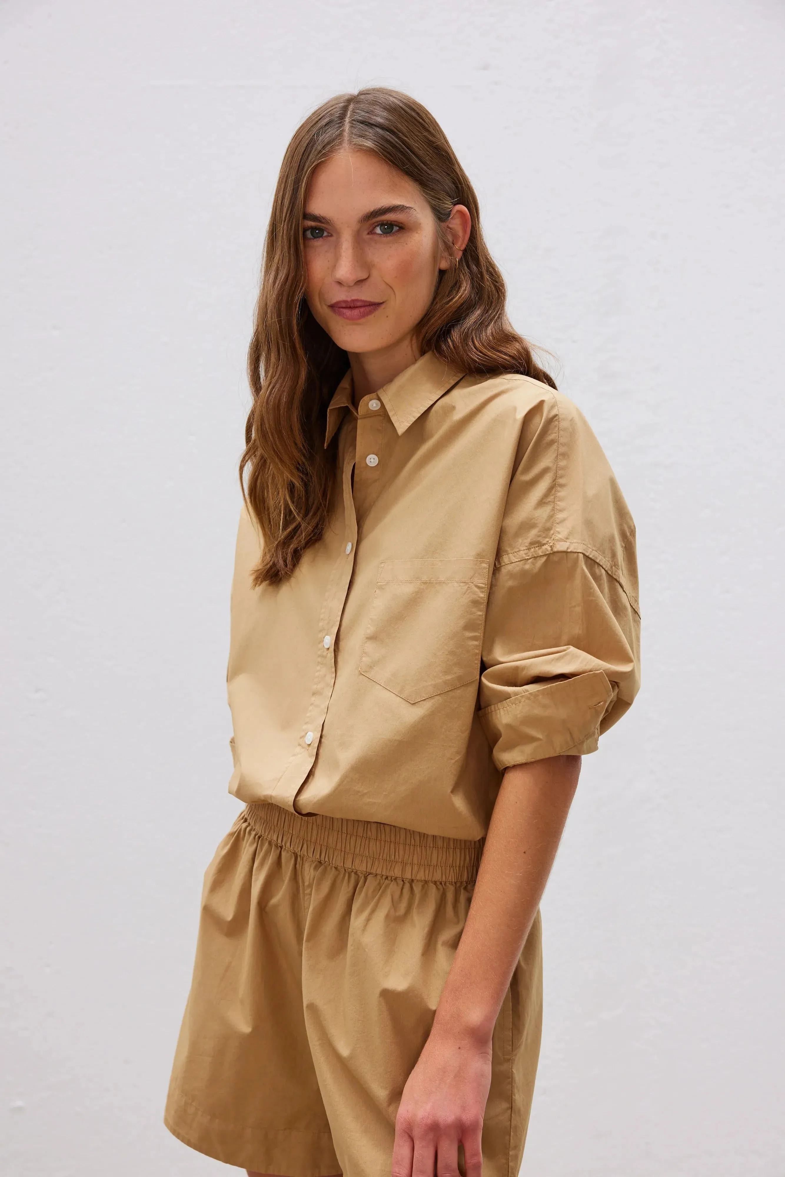 LMND Chiara Cotton Short in Toffee - Image 5