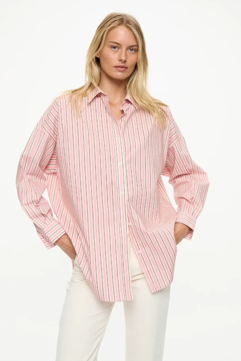 LMND Mara Oversized Long Sleeve Shirt Stripe - Image 4