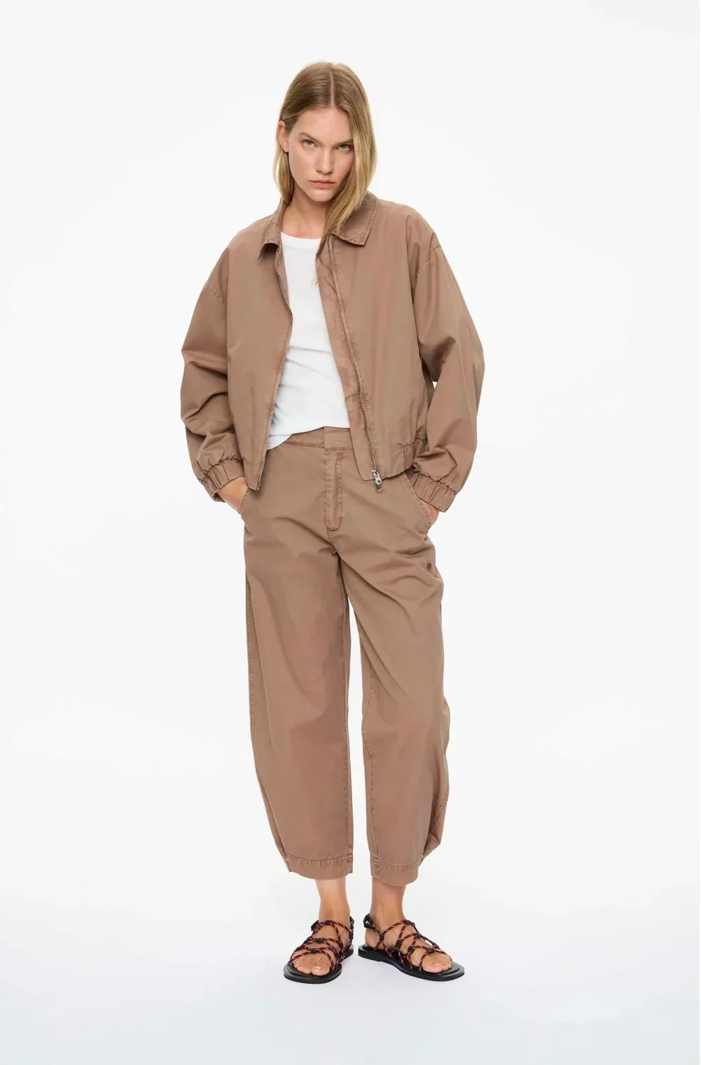 LMND Sienna Bomber Jacket Cocoa - Image 5