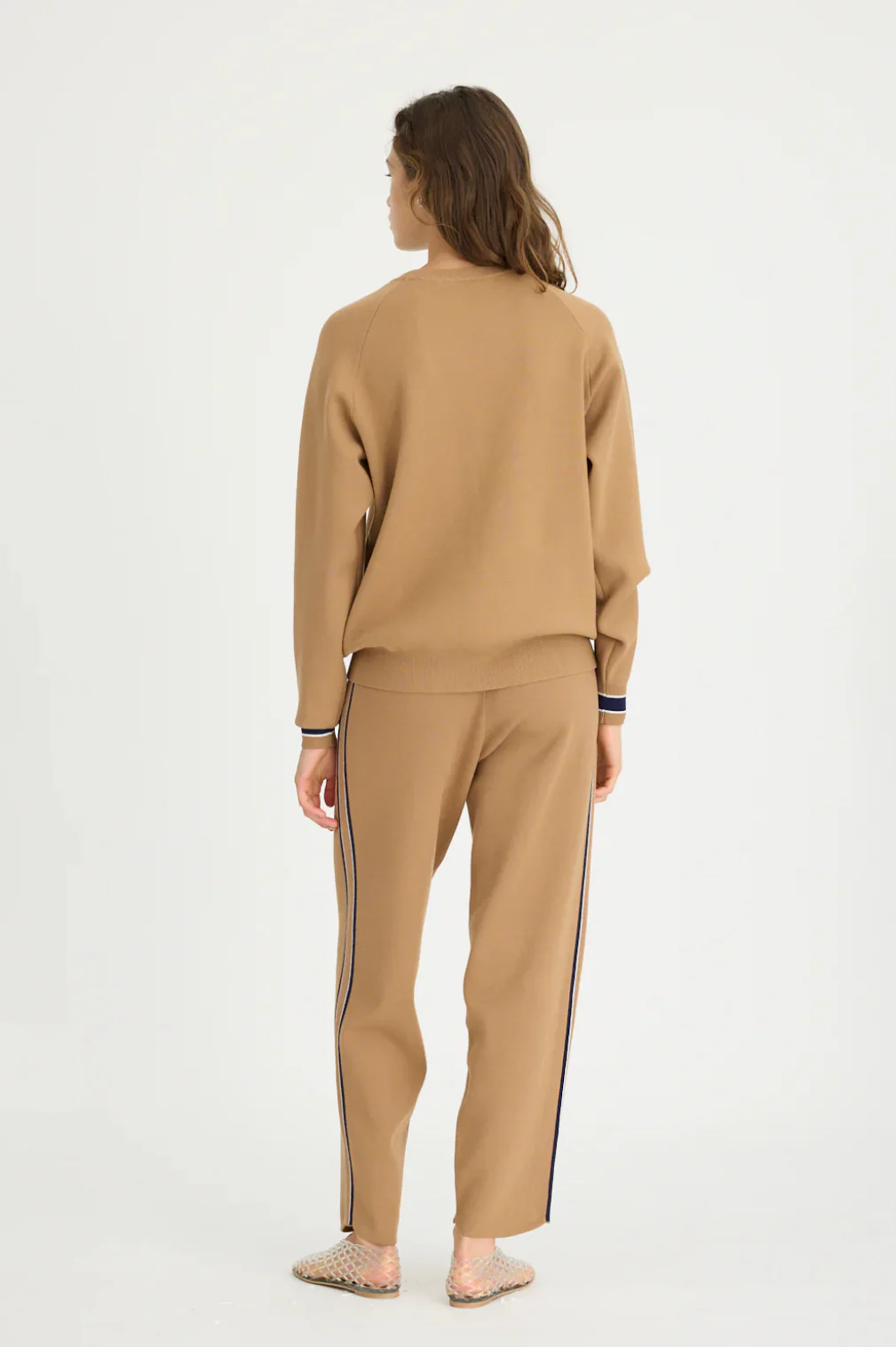 LMND WR Track Top in Toffee/Navy/White - Image 5