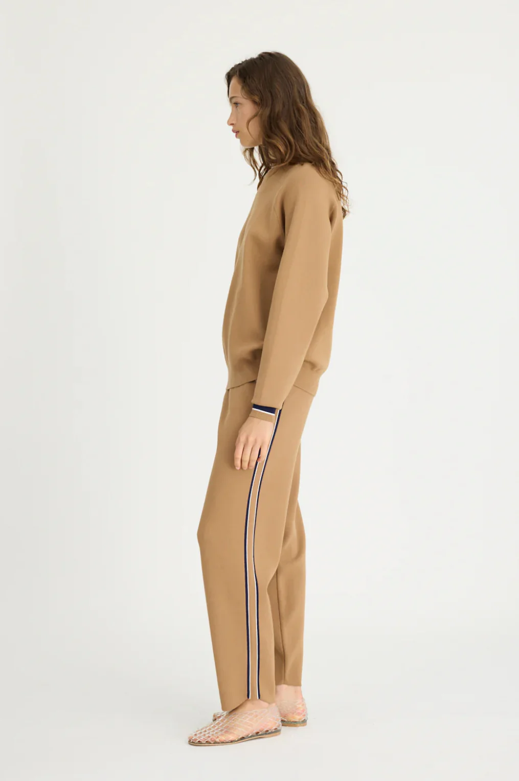 LMND WR Track Top in Toffee/Navy/White - Image 7