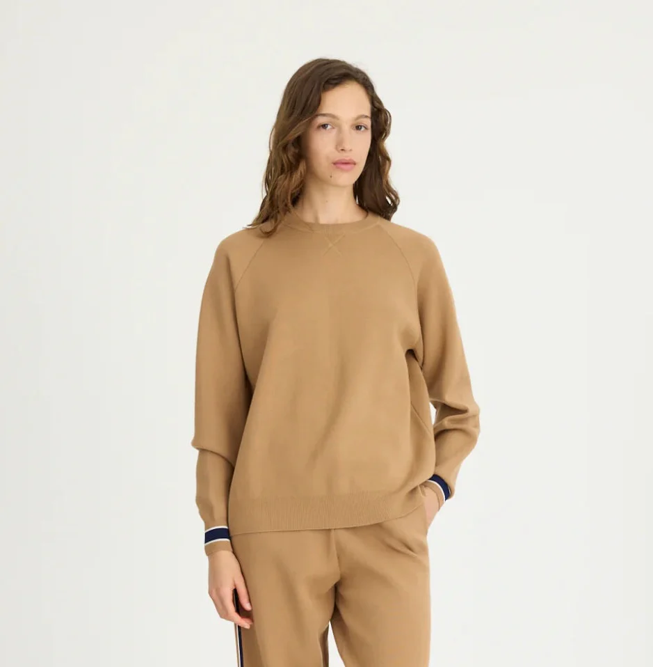 LMND WR Track Top in Toffee/Navy/White - Image 8