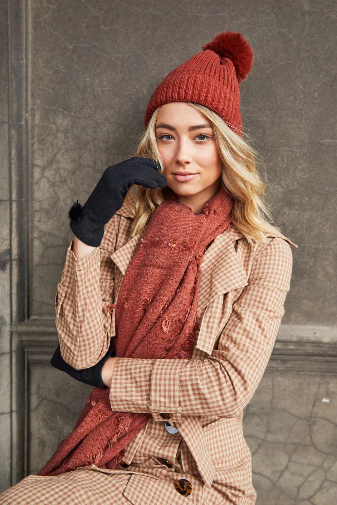 Morgan & Taylor Lula Beanie in Brick - Image 3