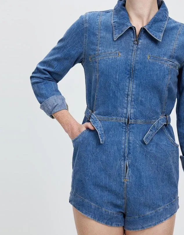 One Teaspoon Margot Jumpsuit in Resort Blue - Final Sale - Image 5