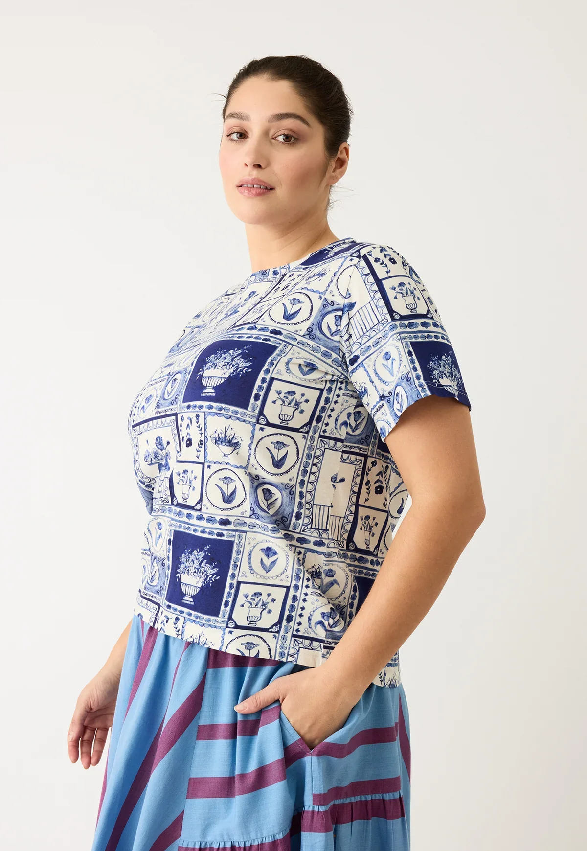 Nancybird Apollo Tee in Lyon Tile - Image 5
