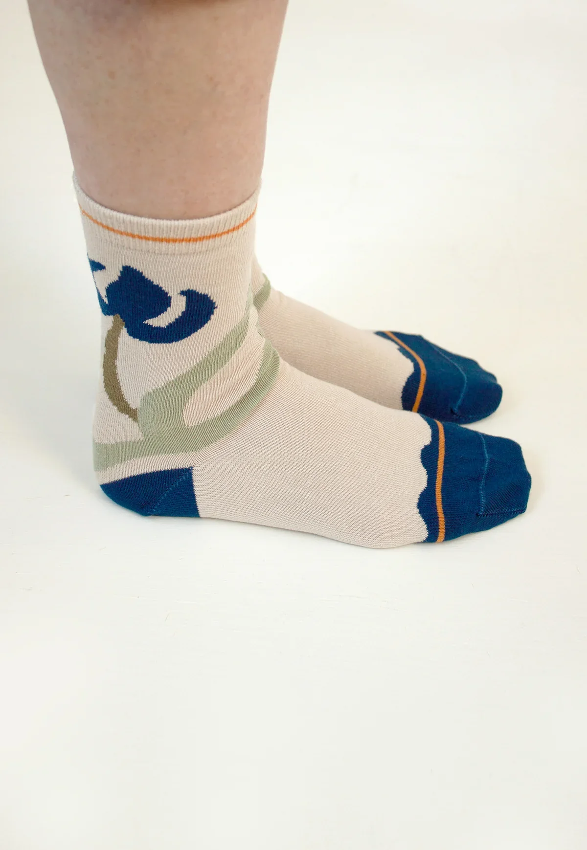 Nancybird Socks Blue Flower - Image 2