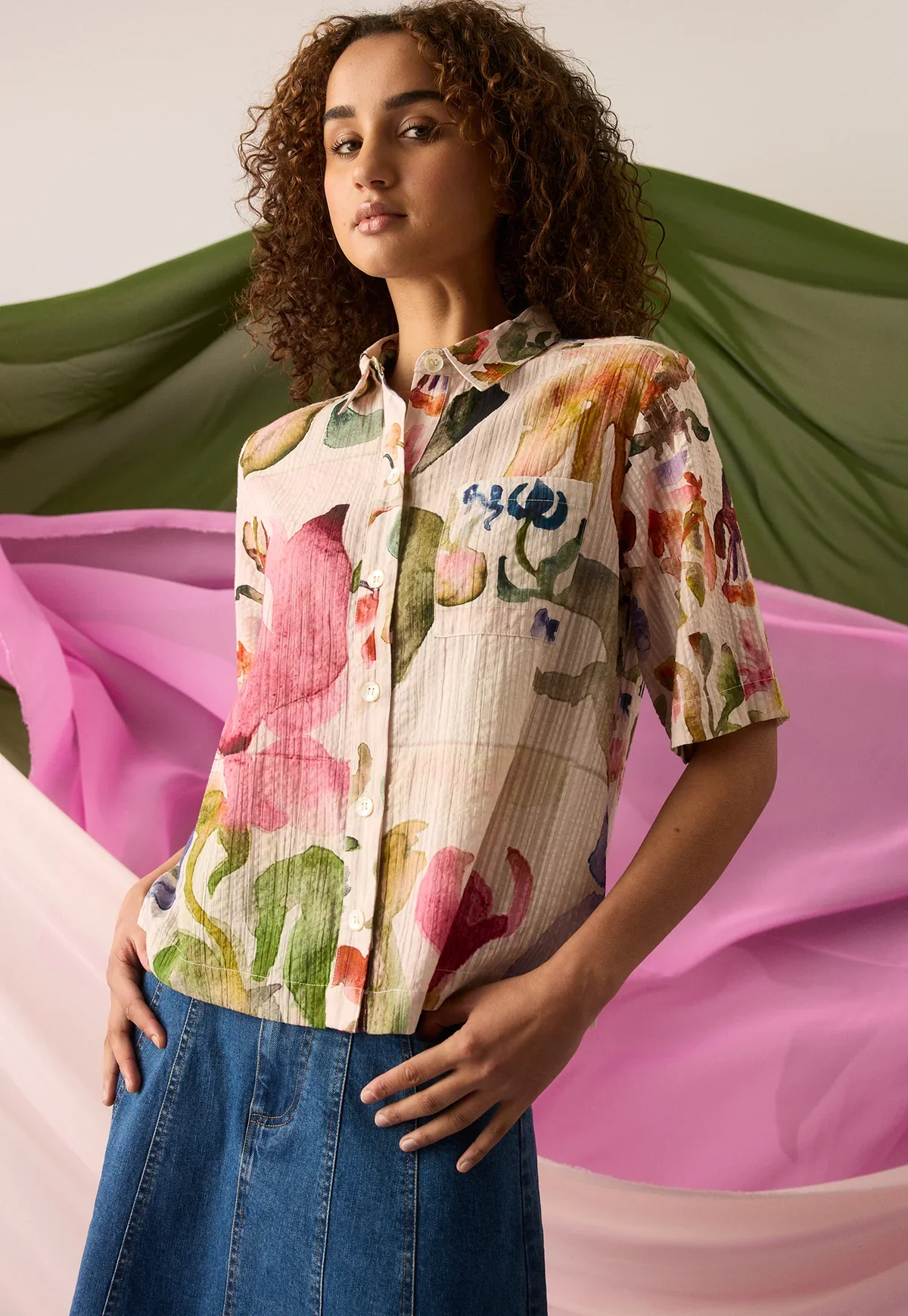 Nancybird Summer Shirt Watercolour Collage - Image 7