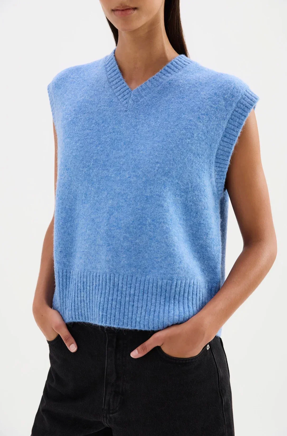 Nude Lucy Devian Knit Vest Polar Blue - Image 2