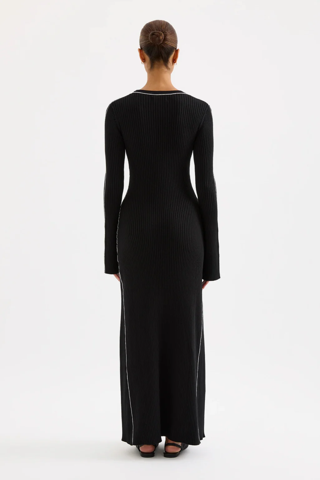 Nude Lucy Gaia Knit Maxi Dress in Black - Image 3