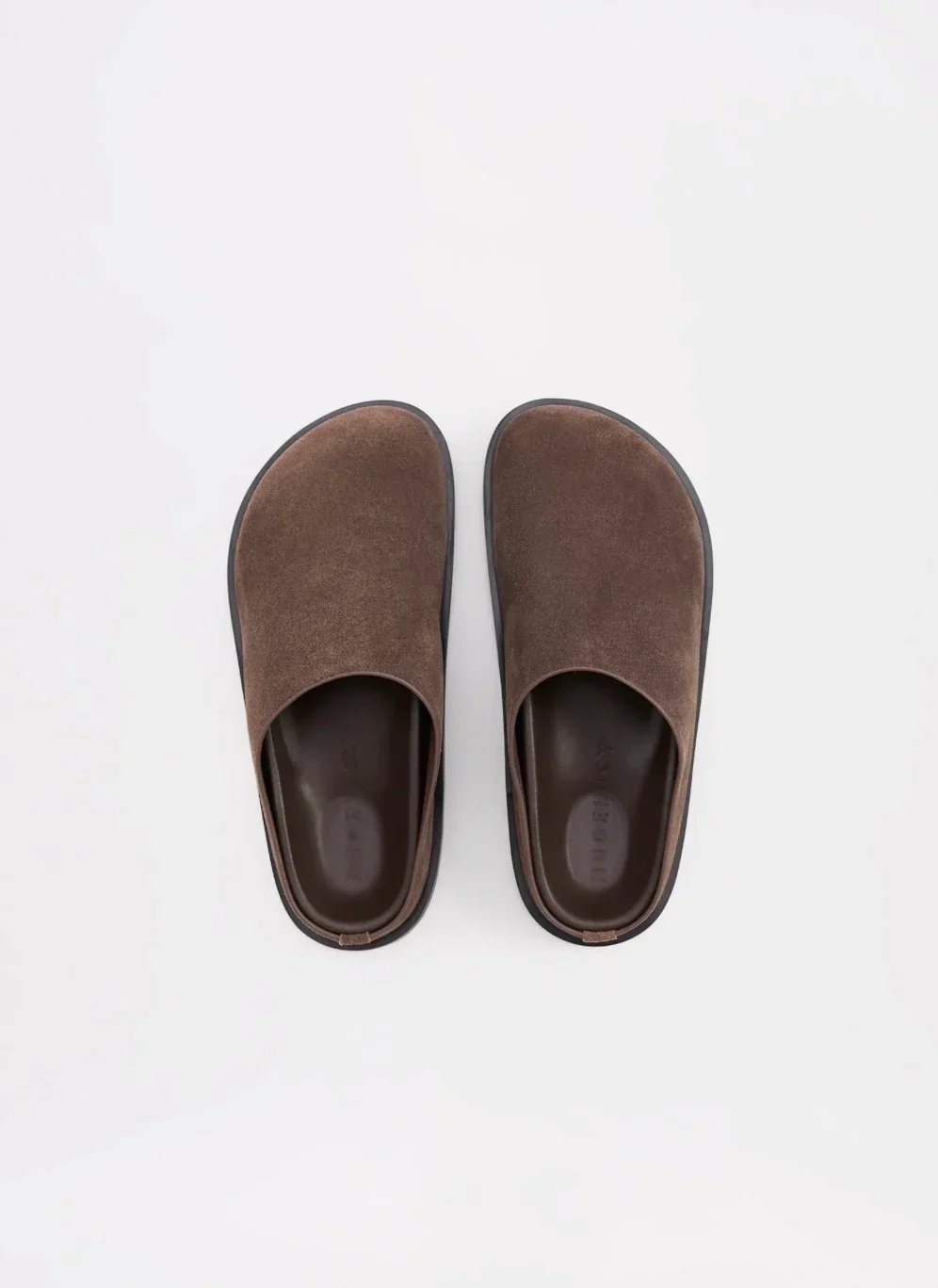 Nude Lucy Rami Leather Clog Chocolate Suede - Image 4