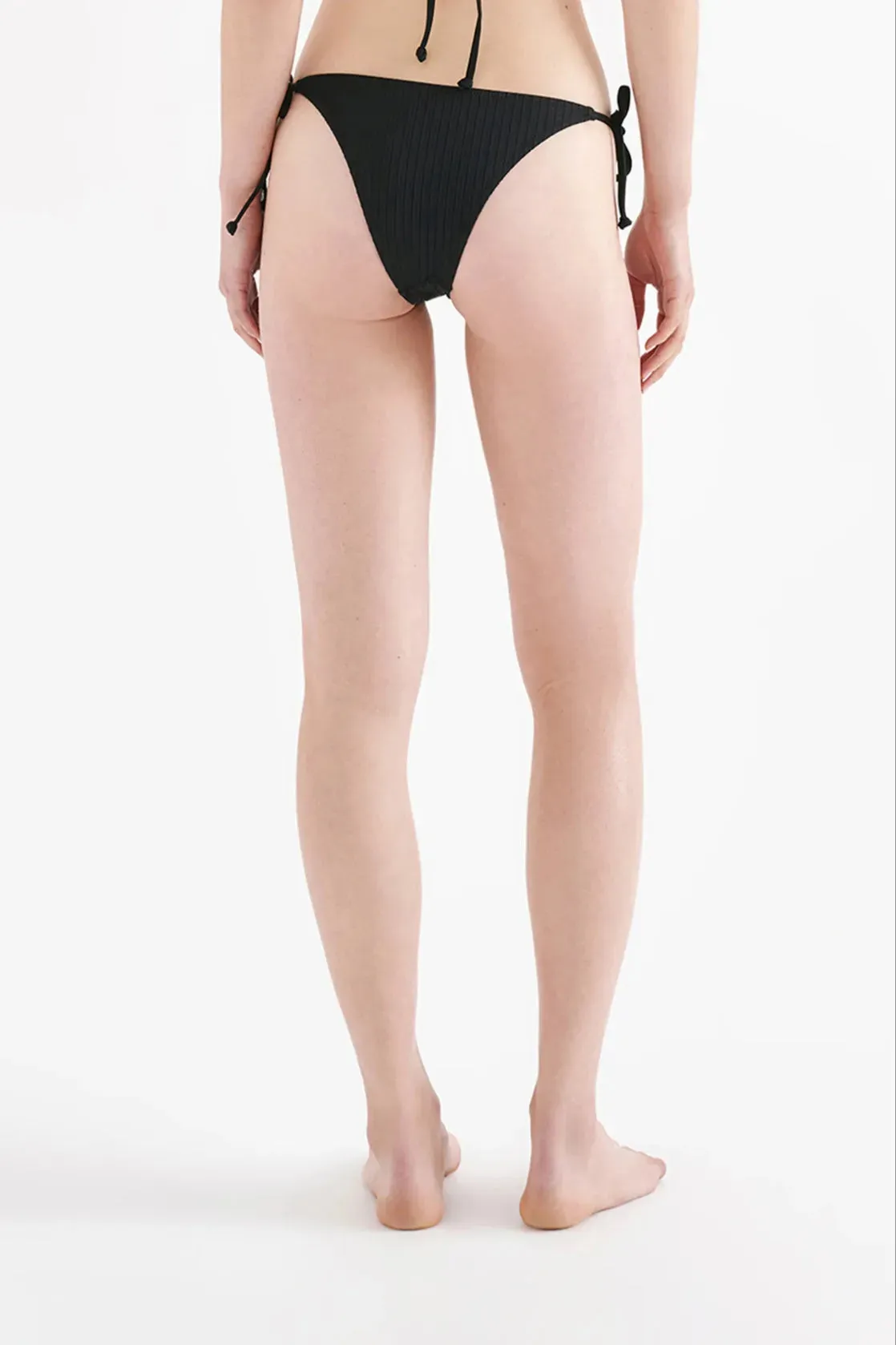 Nude Lucy Rib String Bikini Brief in Black - Image 4
