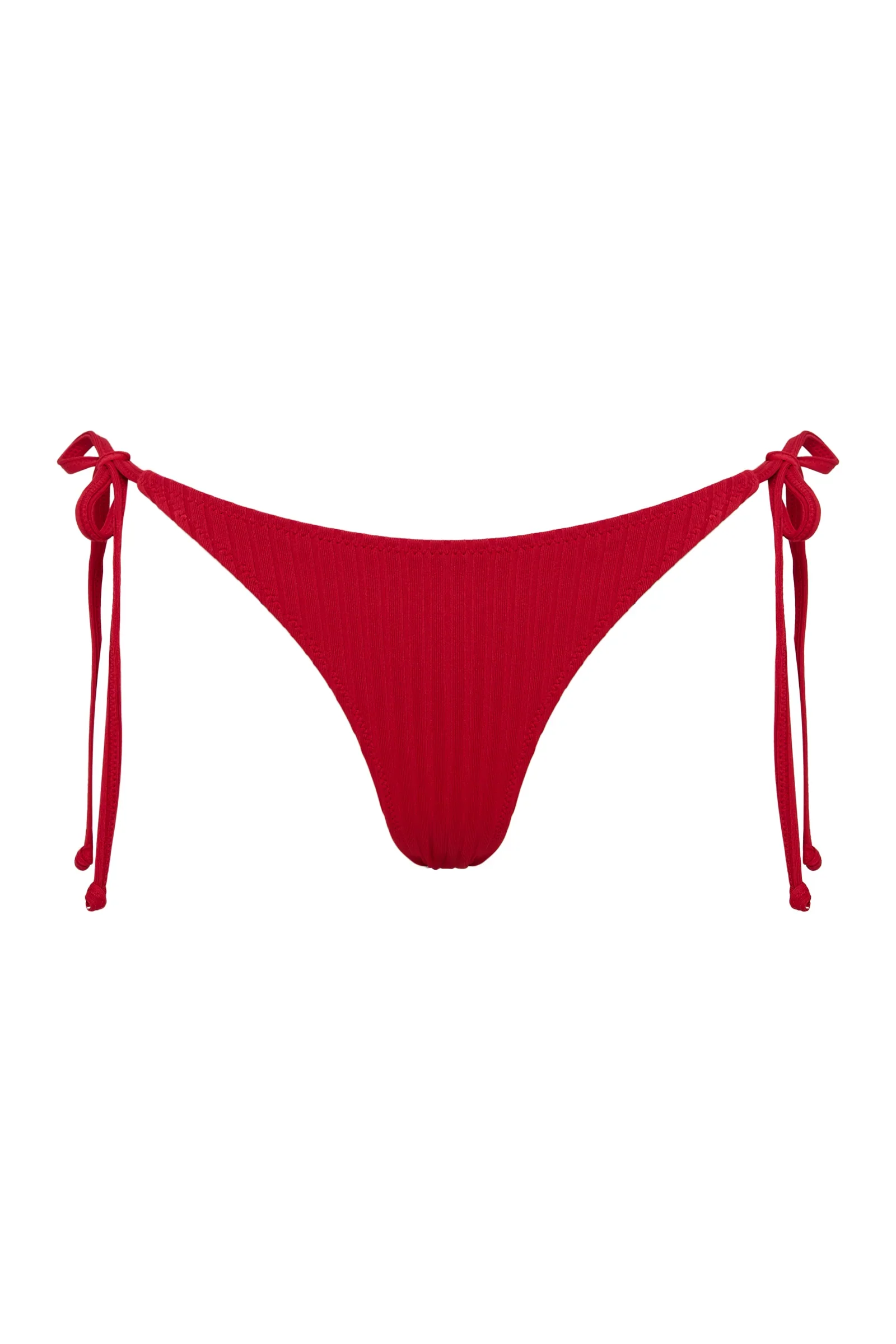 Nude Lucy Rib String Bikini Brief in Vermillion - Image 6