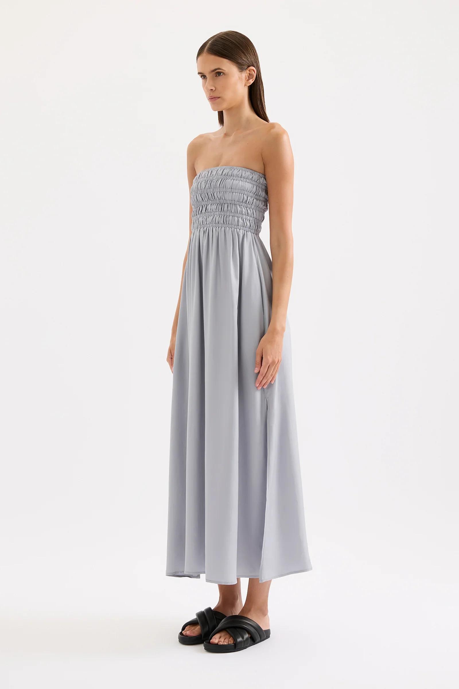 Nude Lucy Zuri Tencel Maxi Dress in Storm - Image 2