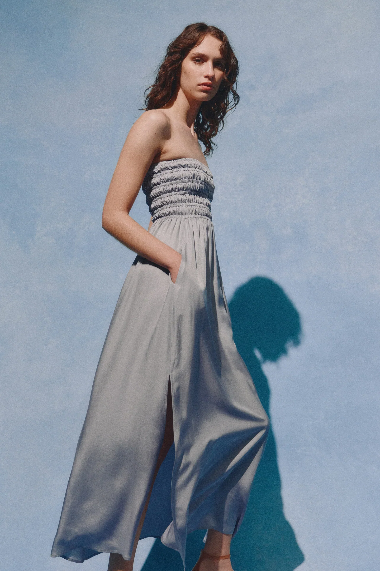 Nude Lucy Zuri Tencel Maxi Dress in Storm - Image 5