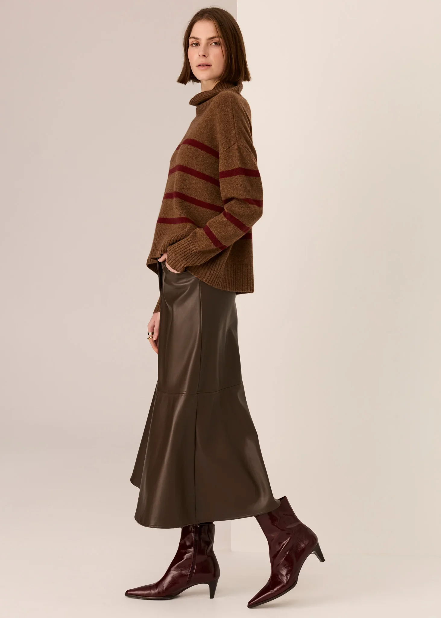 POL Astor Stripe Turtleneck Knit - Image 3