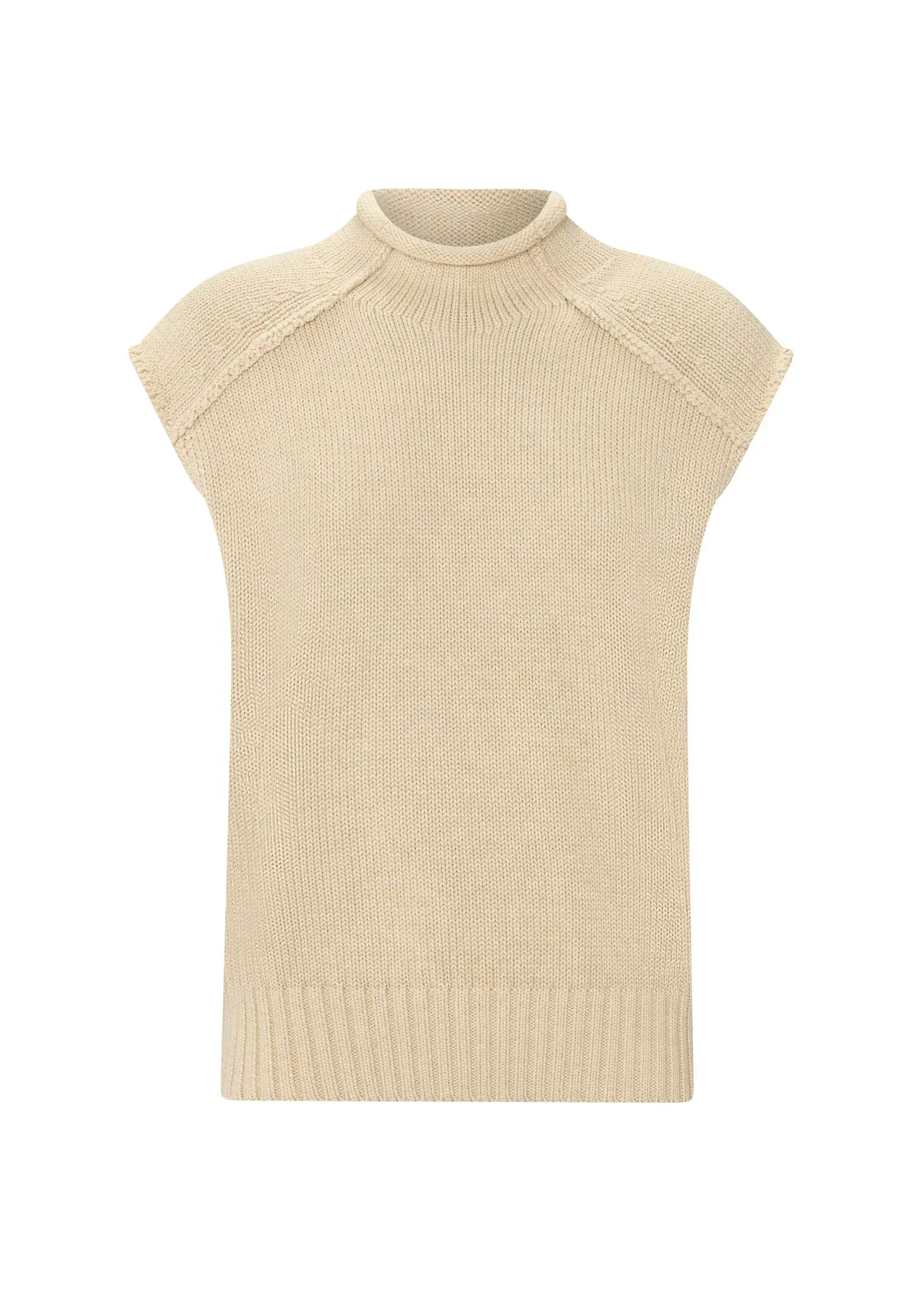 POL Clothing Sable Tank Knit in Pebble - Image 5